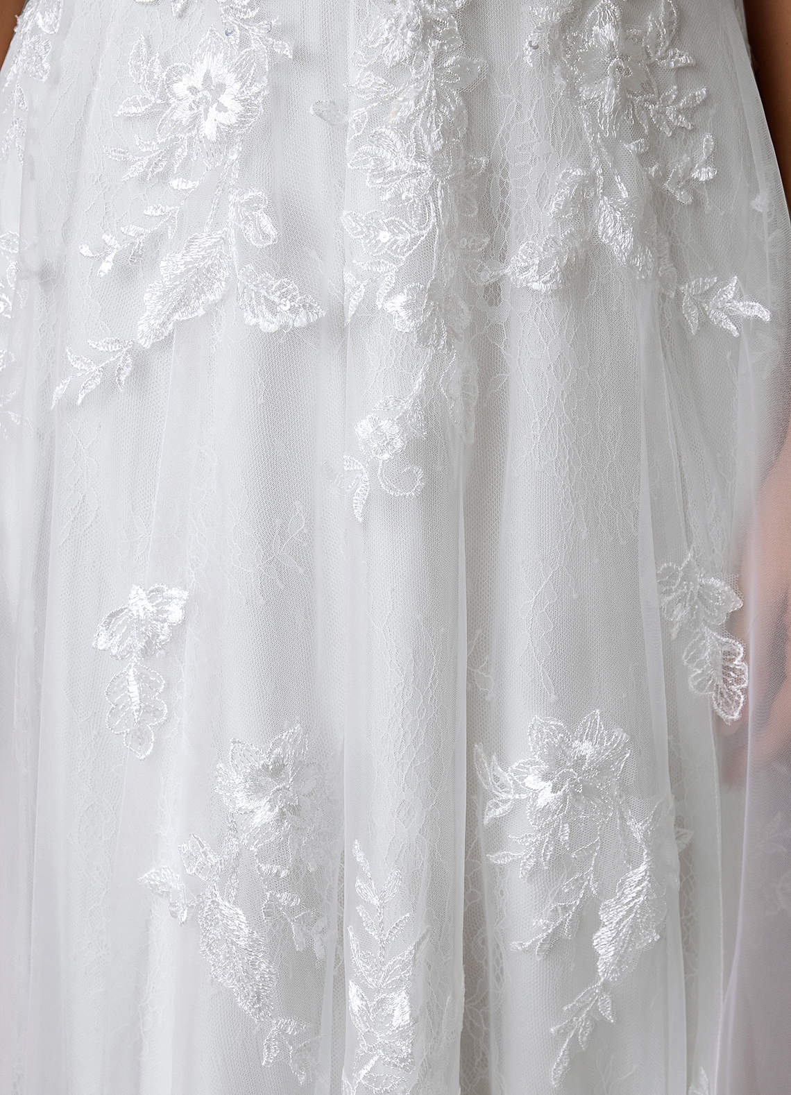 Azazie Florentina Hochzeitskleider A-Linie Herzchen Pailletten Tüll Kleid Diamantweiß image6
