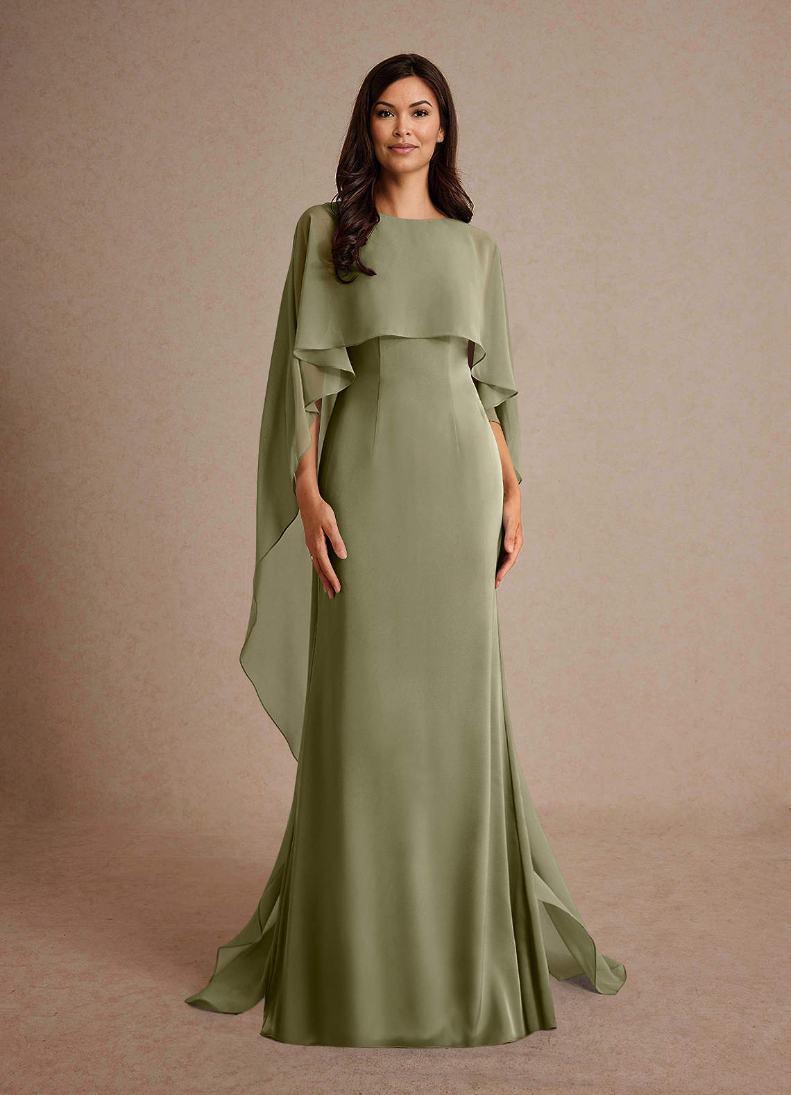 Azazie Milfred Pistachio Sheath Boatneck Stretch Satin Dress | Azazie