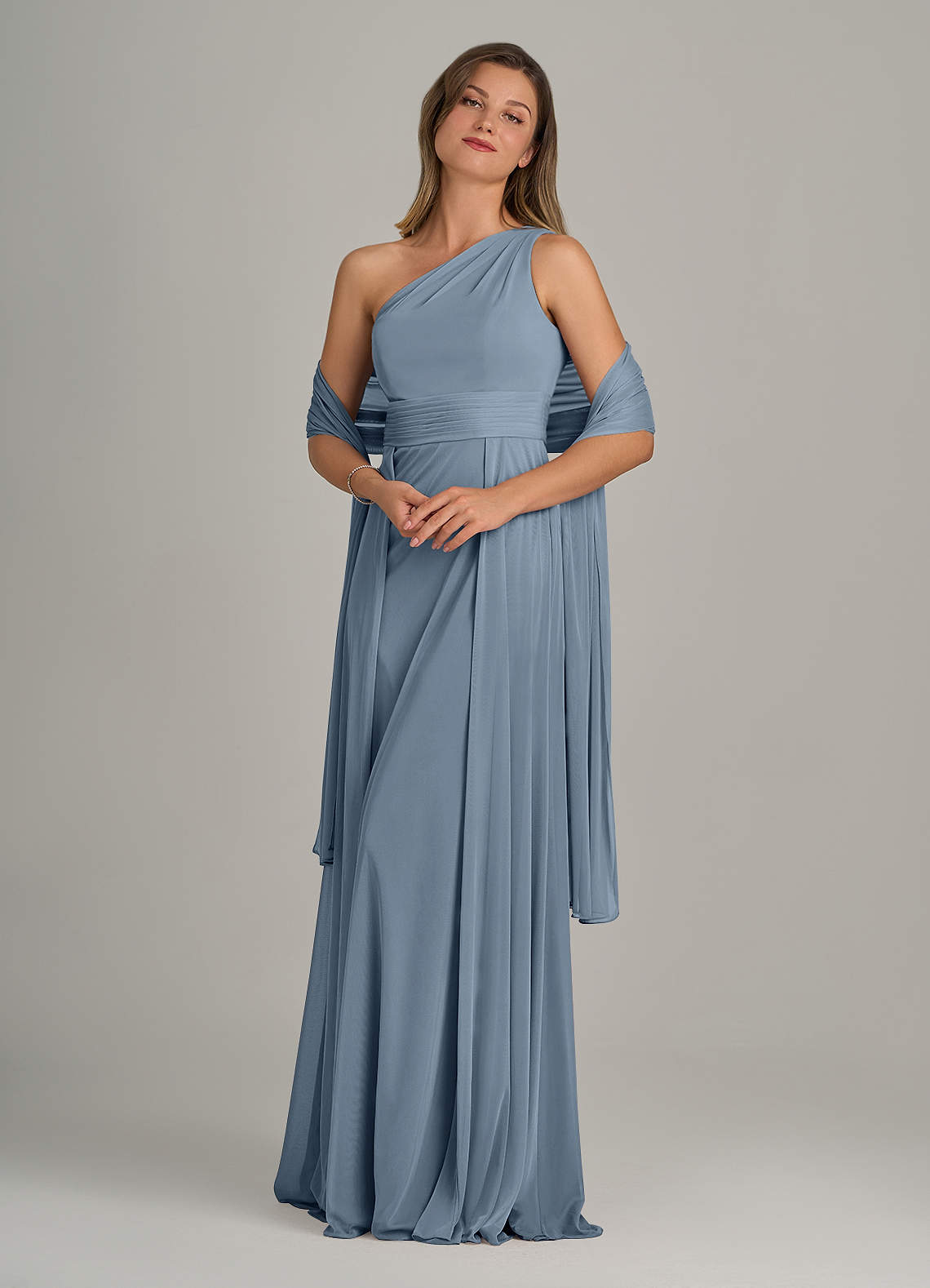 front Azazie Scialle In Rete In Colore Abbinato