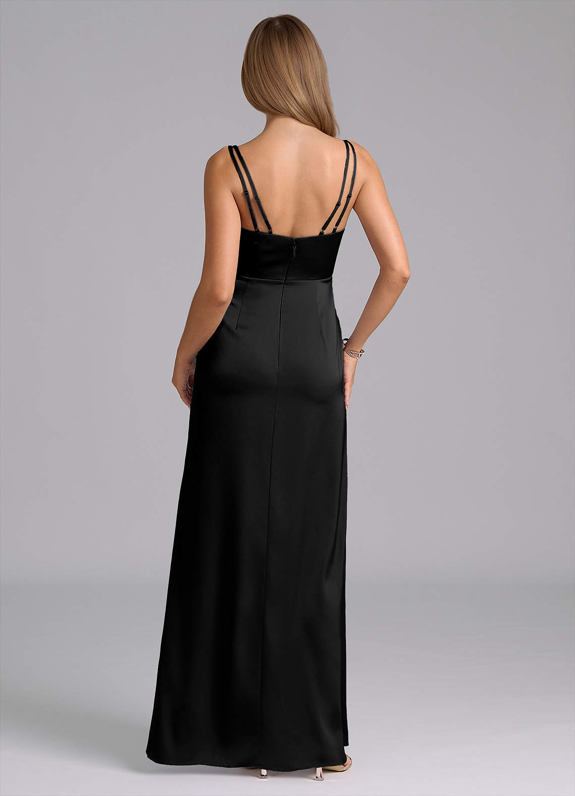 azazie stretch satin dress Azazie Leo