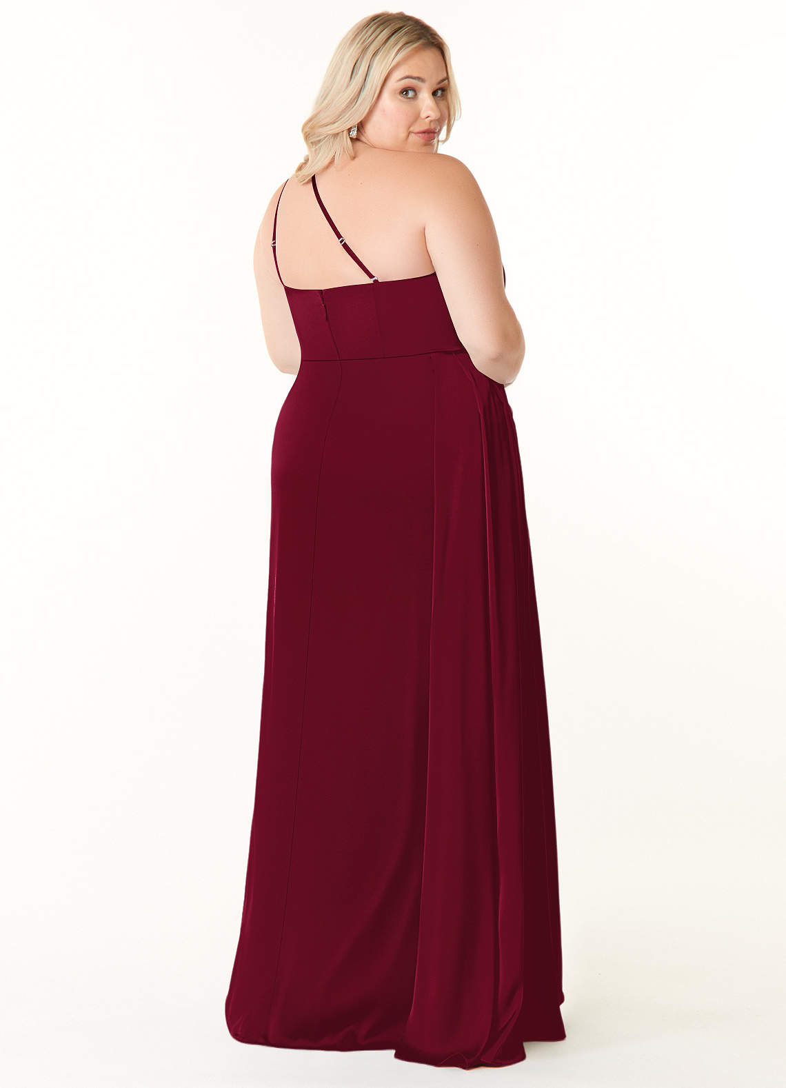 burgundy satin dress plus size Plus Size Vintage 60's Queen of Hearts Two Tone Black and Burgundy Satin Dress 18 (EU20) main image 1