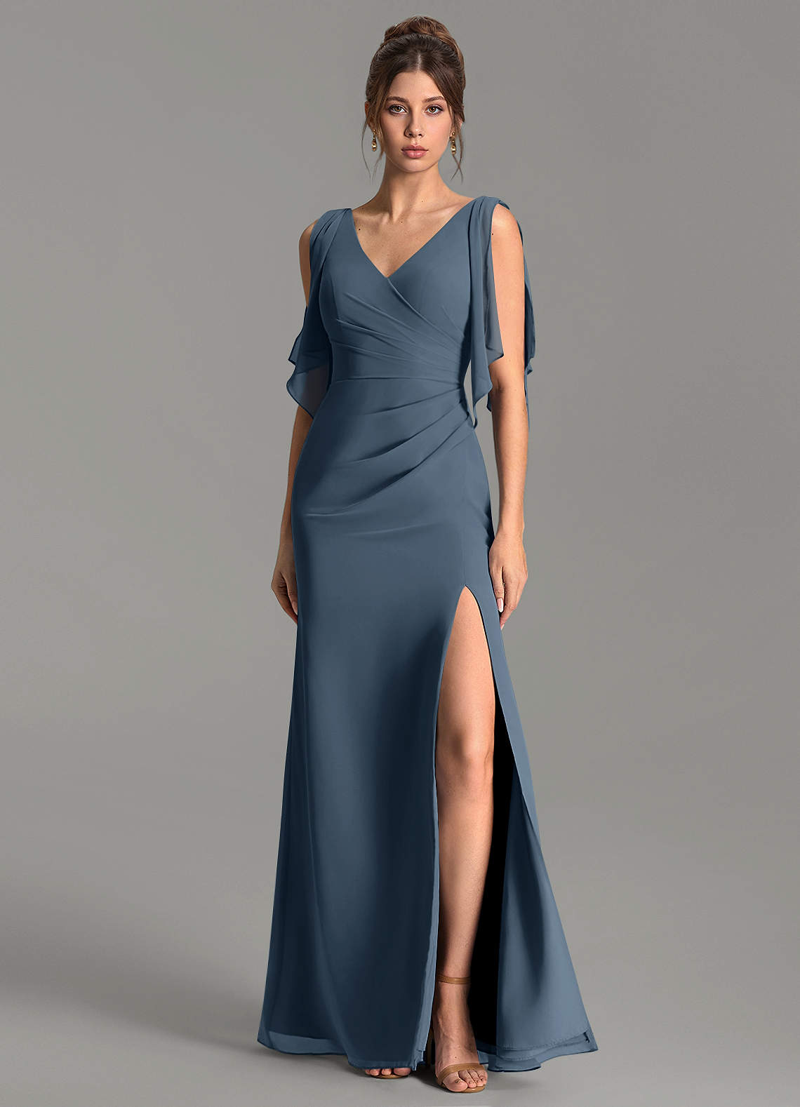 azazie neptune bridesmaid dresses Sheath V-Neck Floor-Length Chiffon Size:146cm Product Group: 3905 Sherri Hill Open Back Bondi is our gorgeous