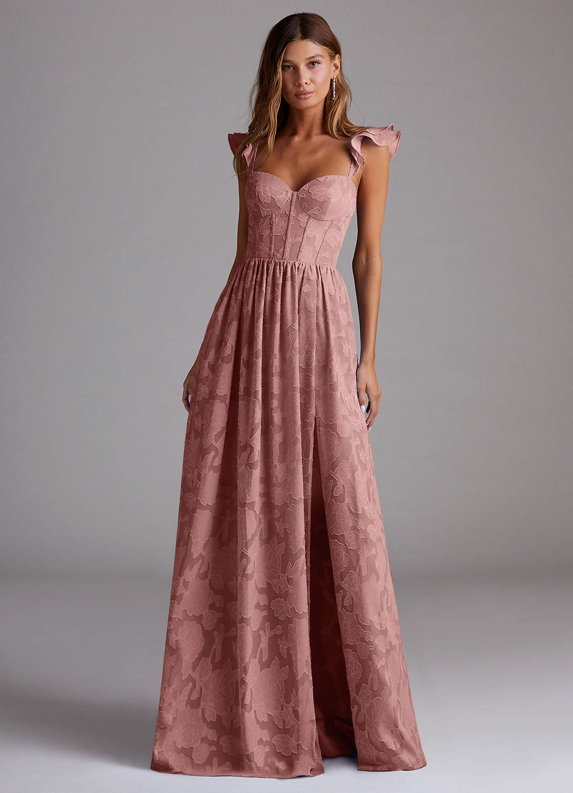 Candice Light Pink Corset Maxi Dress image1