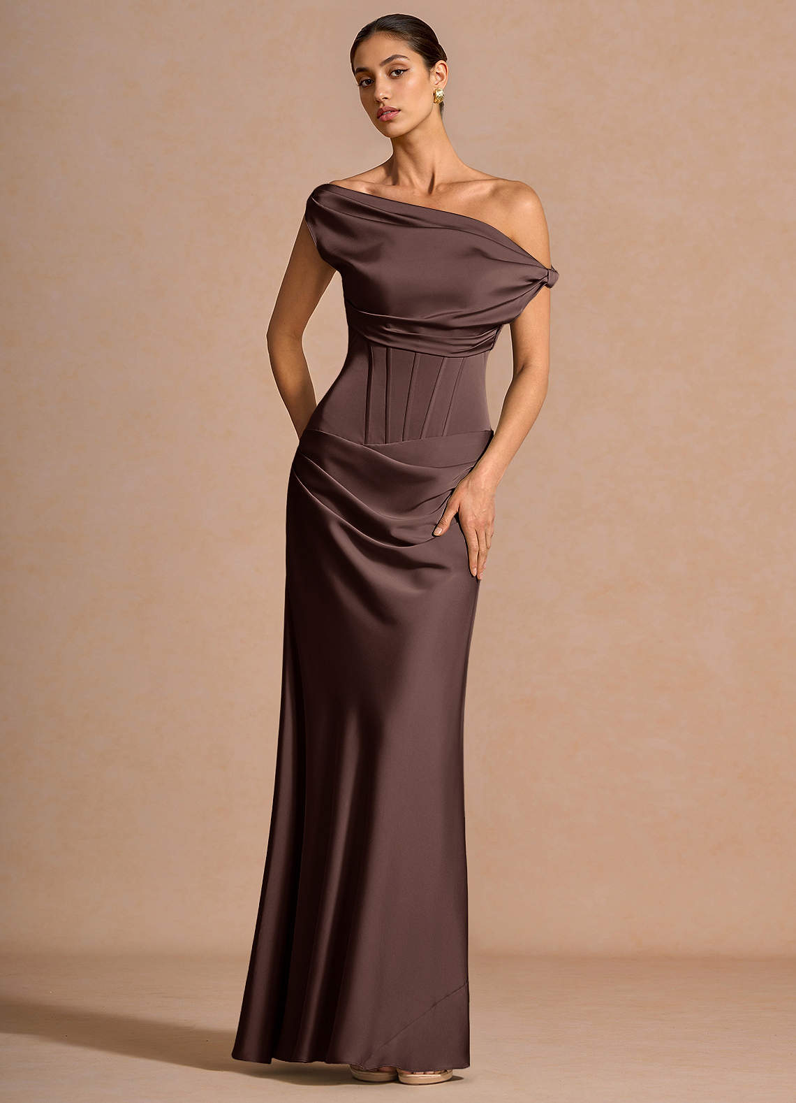 Jorelia Truffle Two Piece Set Ready to Ship | Azazie CA