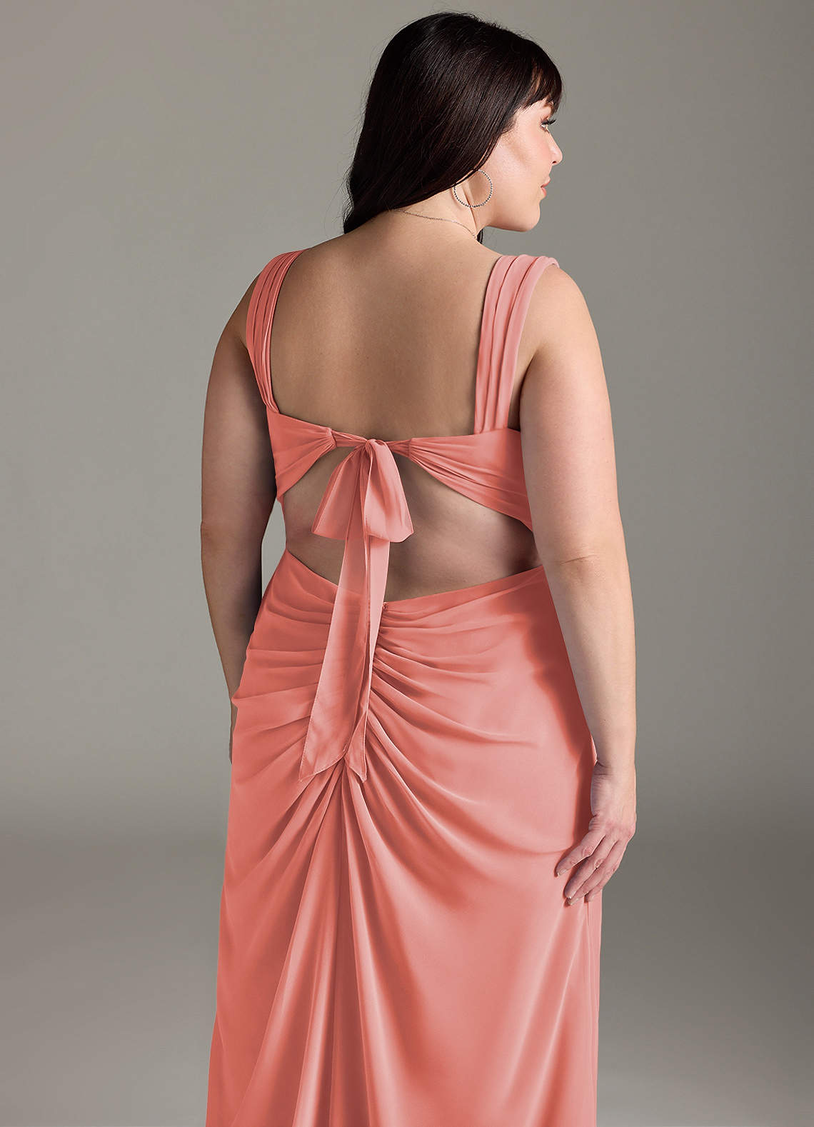 azazie coral bridesmaid dresses Azazie Lecia Coral Chiffon Bridesmaid Dresses