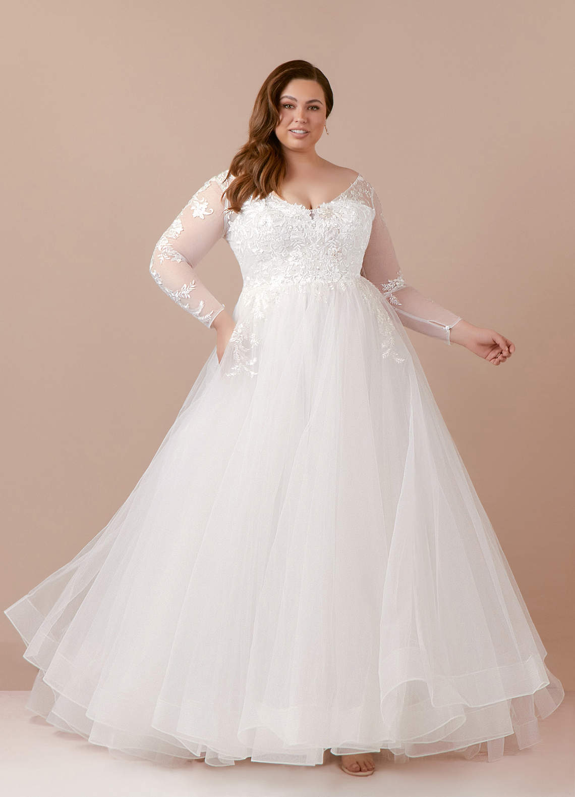 Diamond White Azazie Freya A-Line Sequins Tulle Chapel Train Dress | Azazie