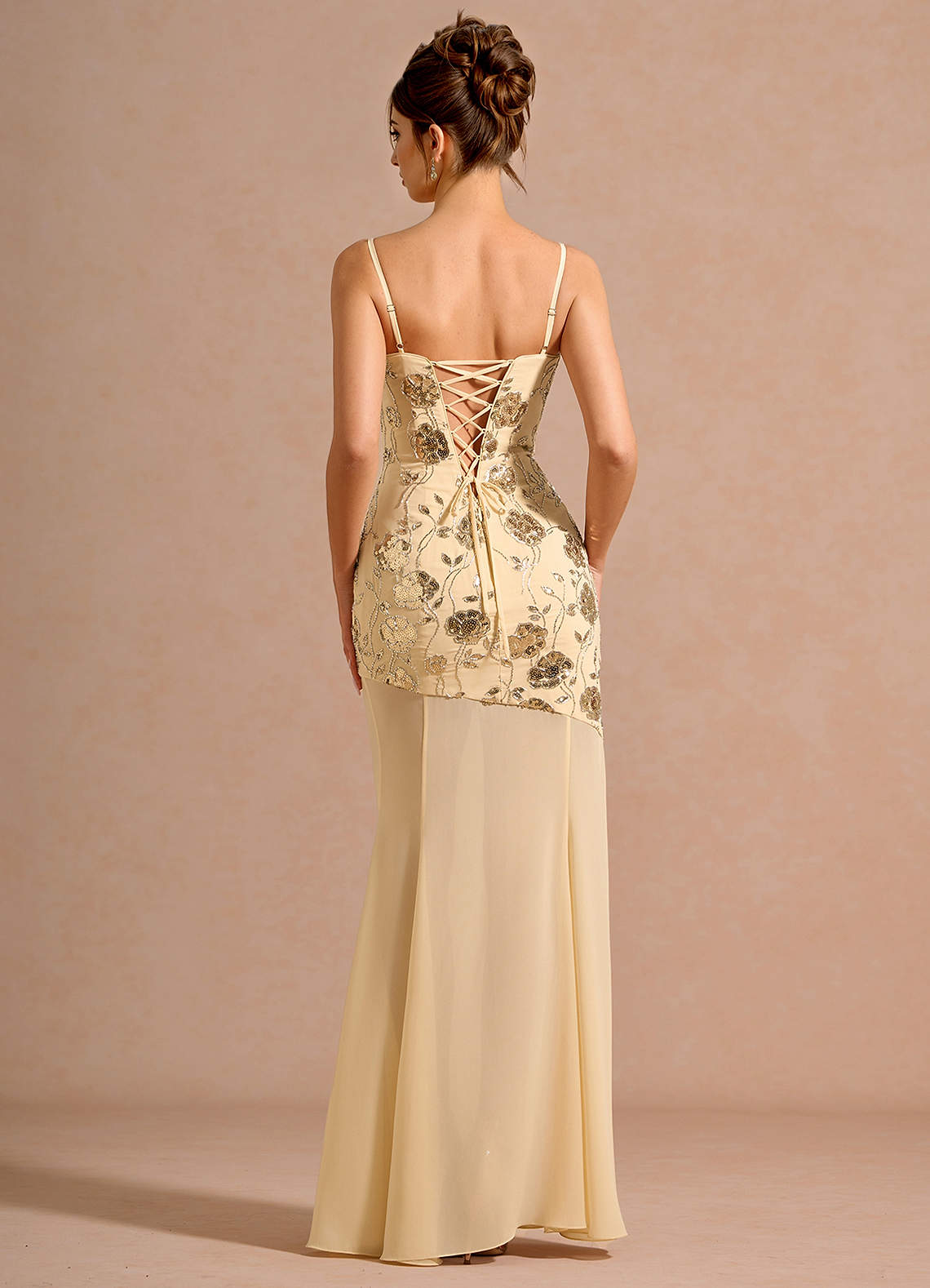 embroidered lace dress gold Gold Long Sleeves Wedding Dresses Ball Gowns Lace Embroidery main image 0