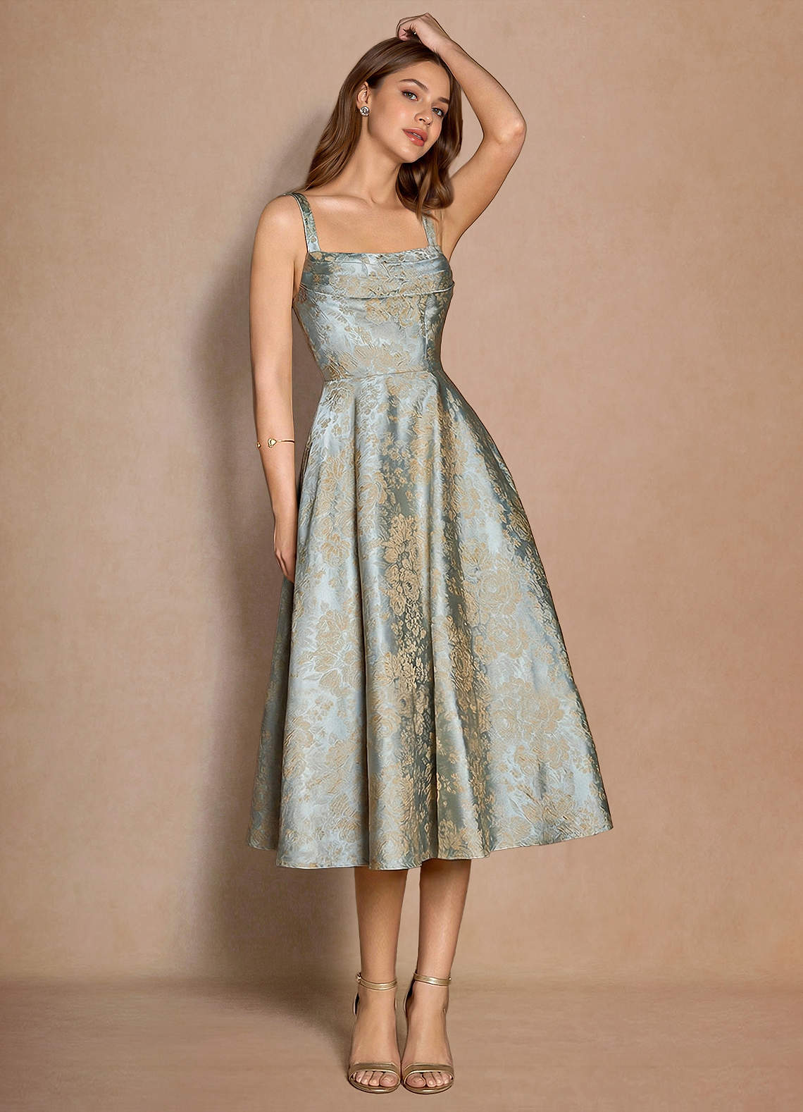 Melusine Vintage Sininen Midi mekko image2