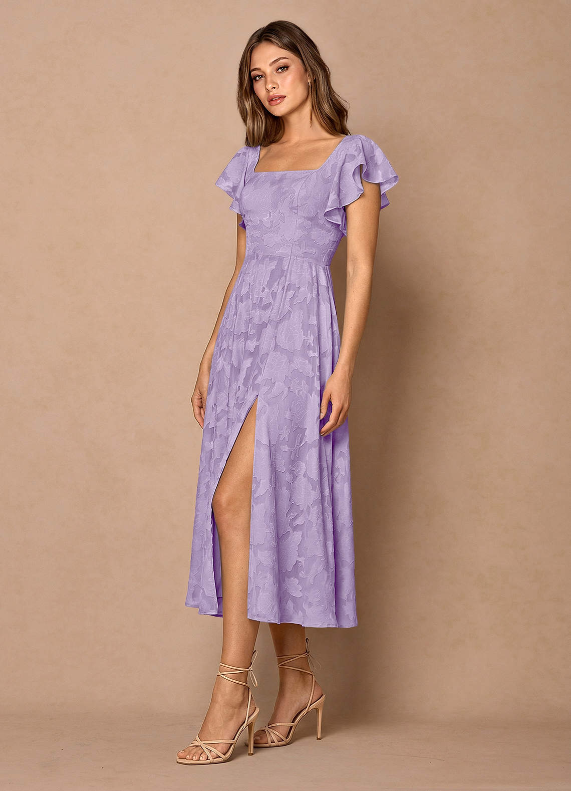 Robe Mi-Longue Lilas Talia image2