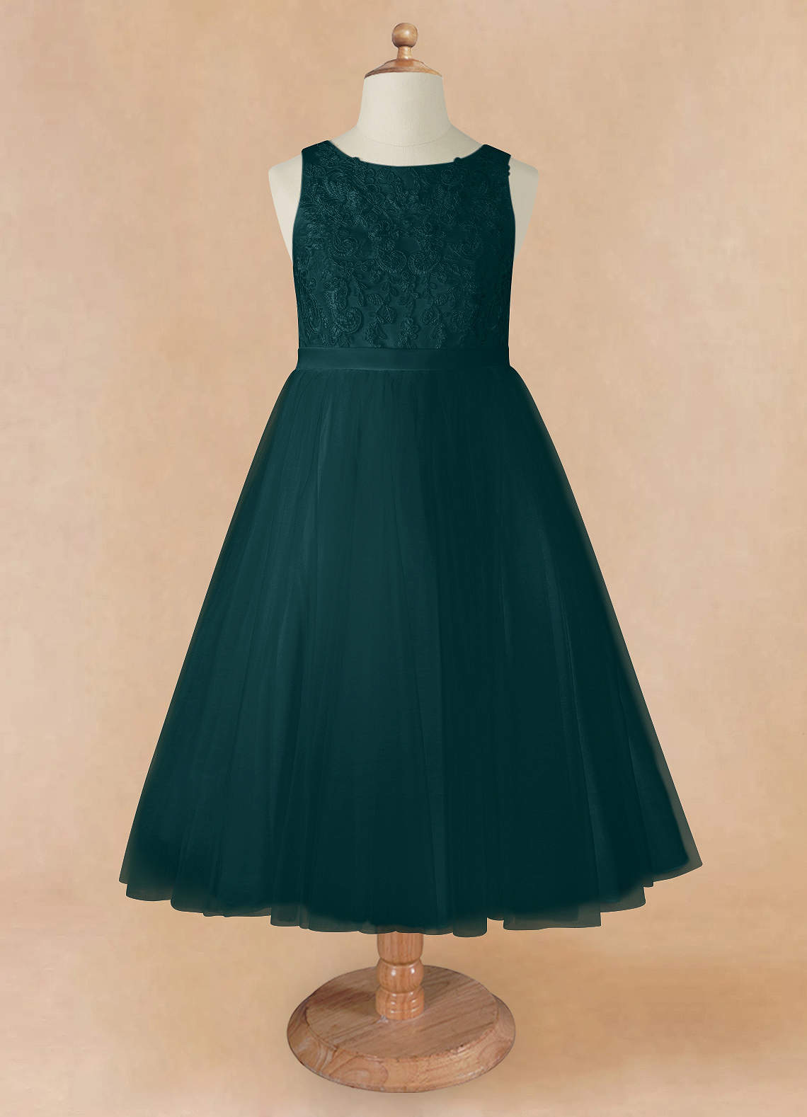 Azazie Calla Pine Ball-Gown Lace Tulle Dress | Azazie