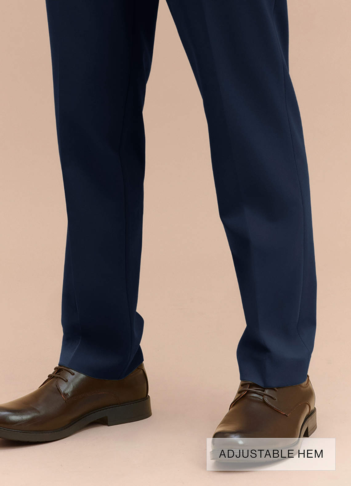 front Ethan Dark Navy Refined Weave Performance Suit