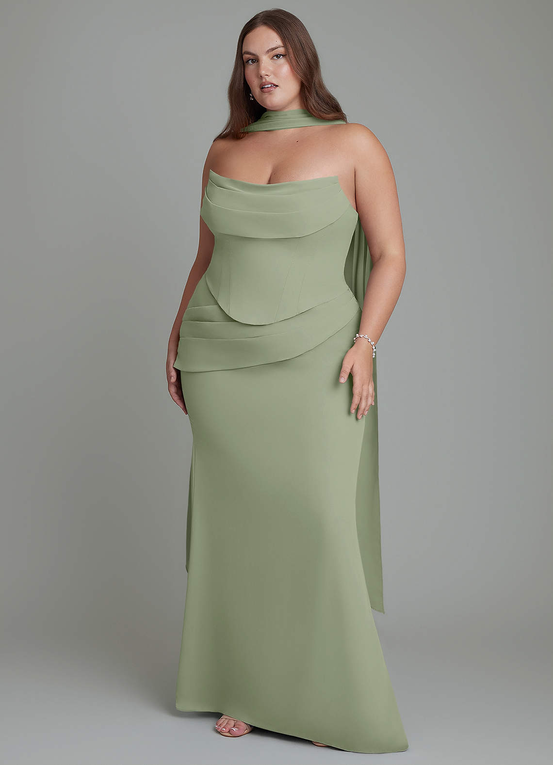Azazie Sorrel Pistachio Chiffon Bridesmaid Dresses | Azazie