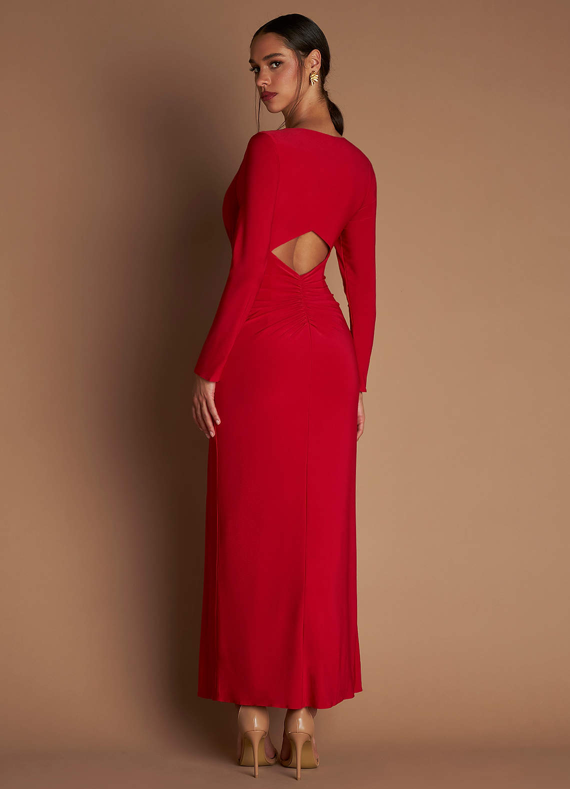 Maryse Cherry Red Maxi Dress Ready to Ship | Azazie