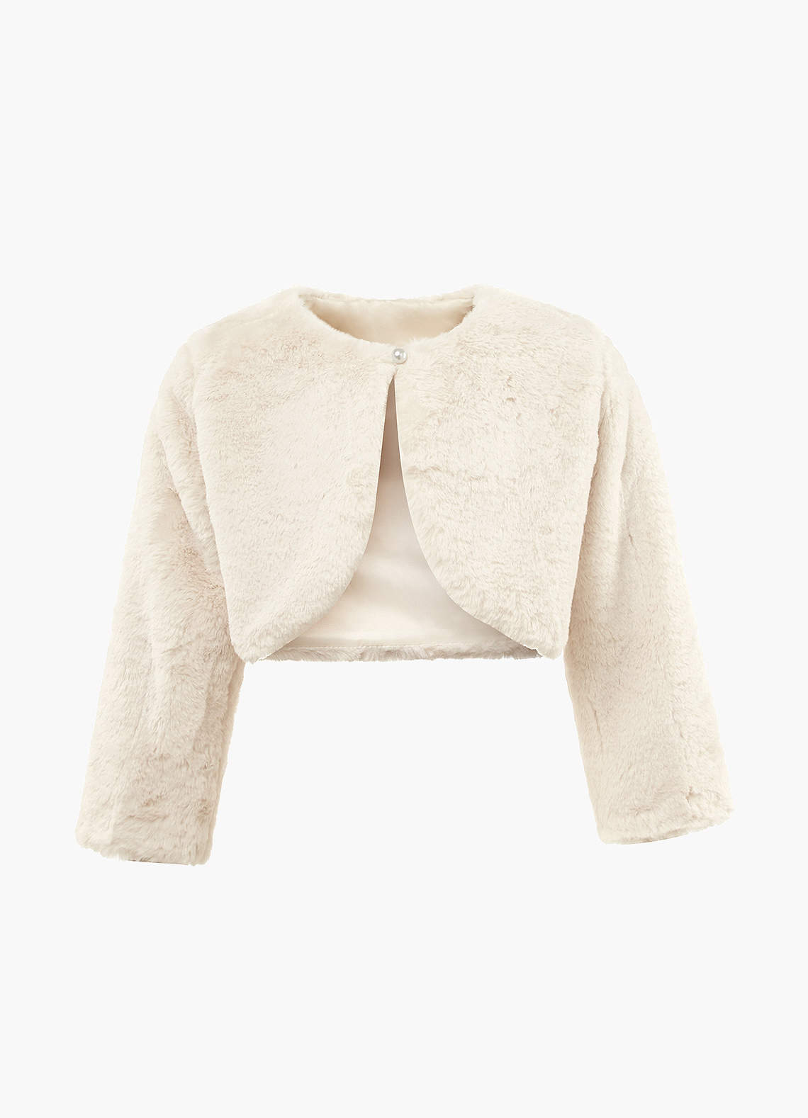 front Veste en fausse fourrure pour demoiselle d'honneur