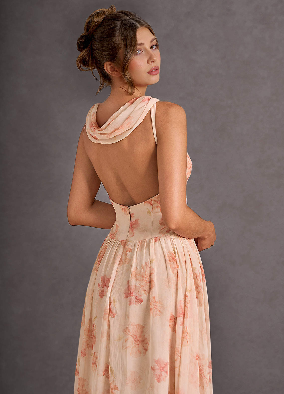 sachin and babi light blue dress Peach Pink Backless Dress – Gabi Swimwear main image 1