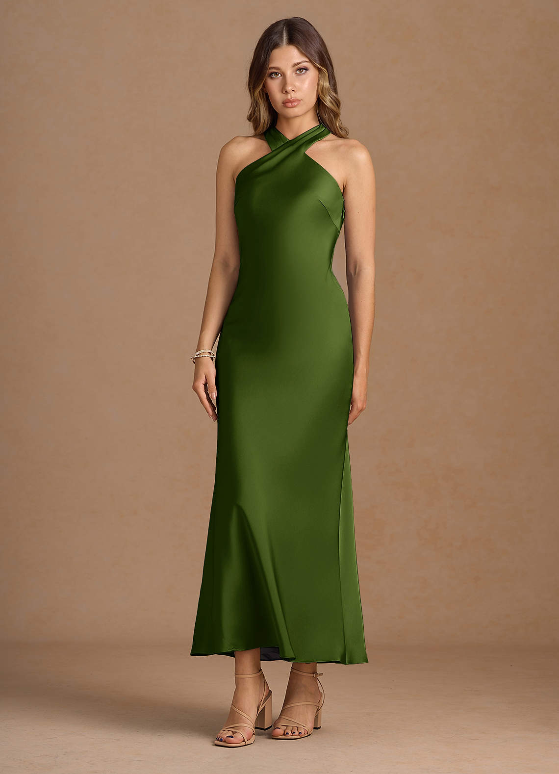 Xanthe Olive Green Maxi Dress image3