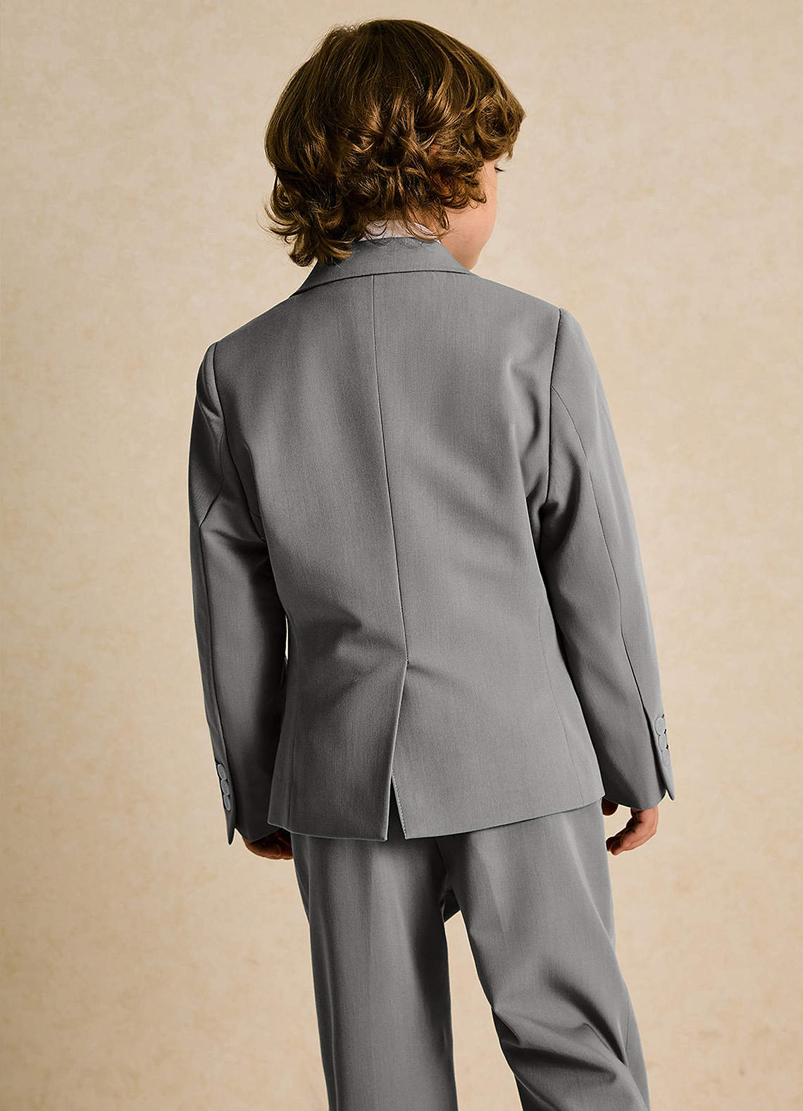front Oliver Boys Grey 5-Piece Suit