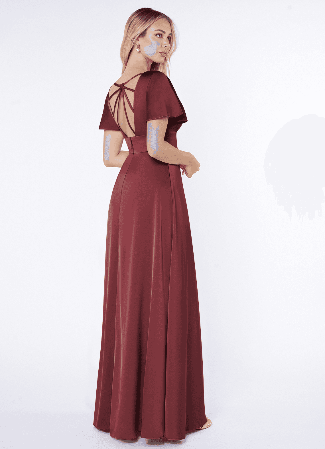 knee length dresses for ladies Poplin Corset Maxi Dress-Wine M