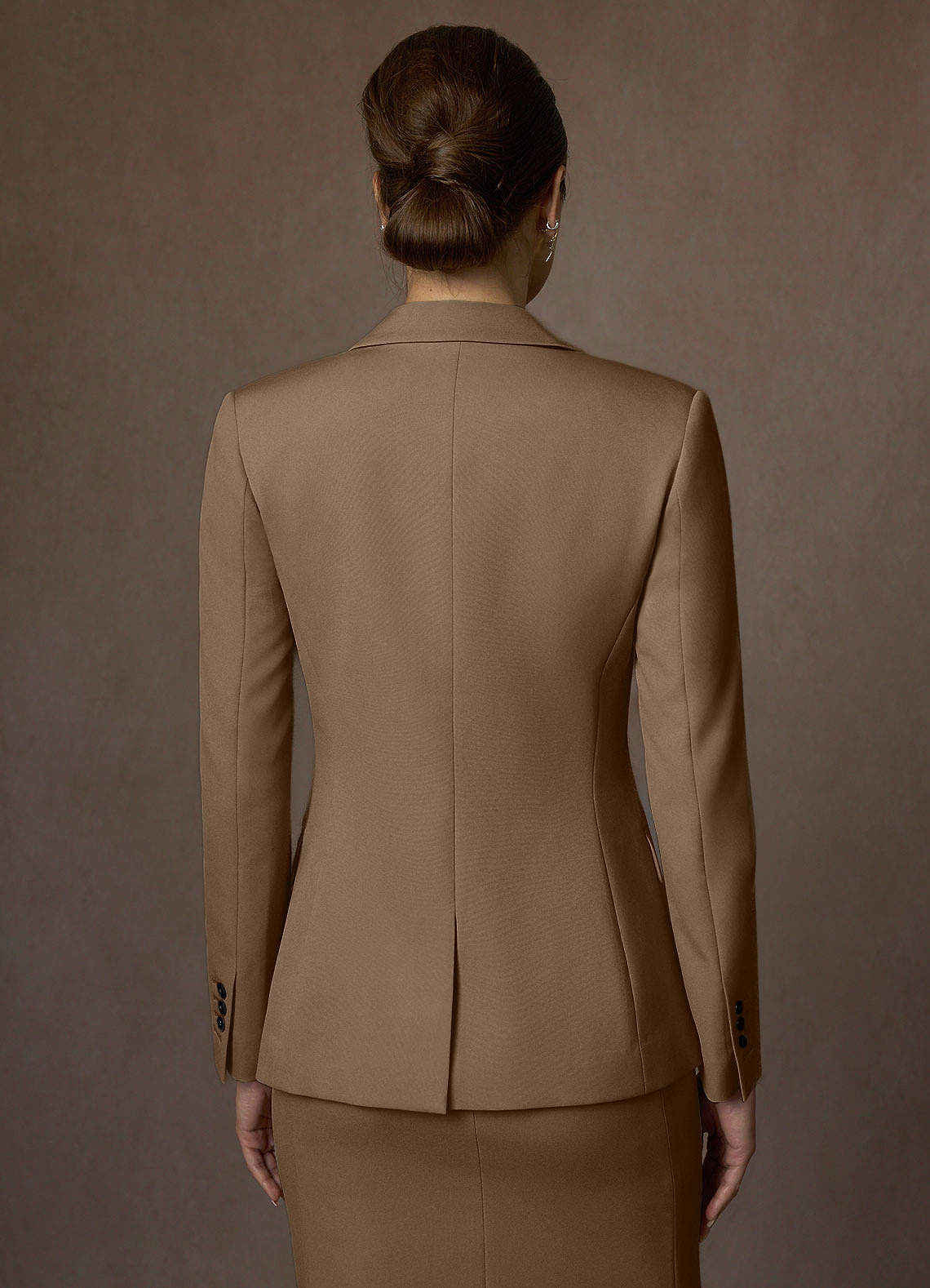 front Charlotte Truffle Refined Weave Jacket and Dress Suit Set