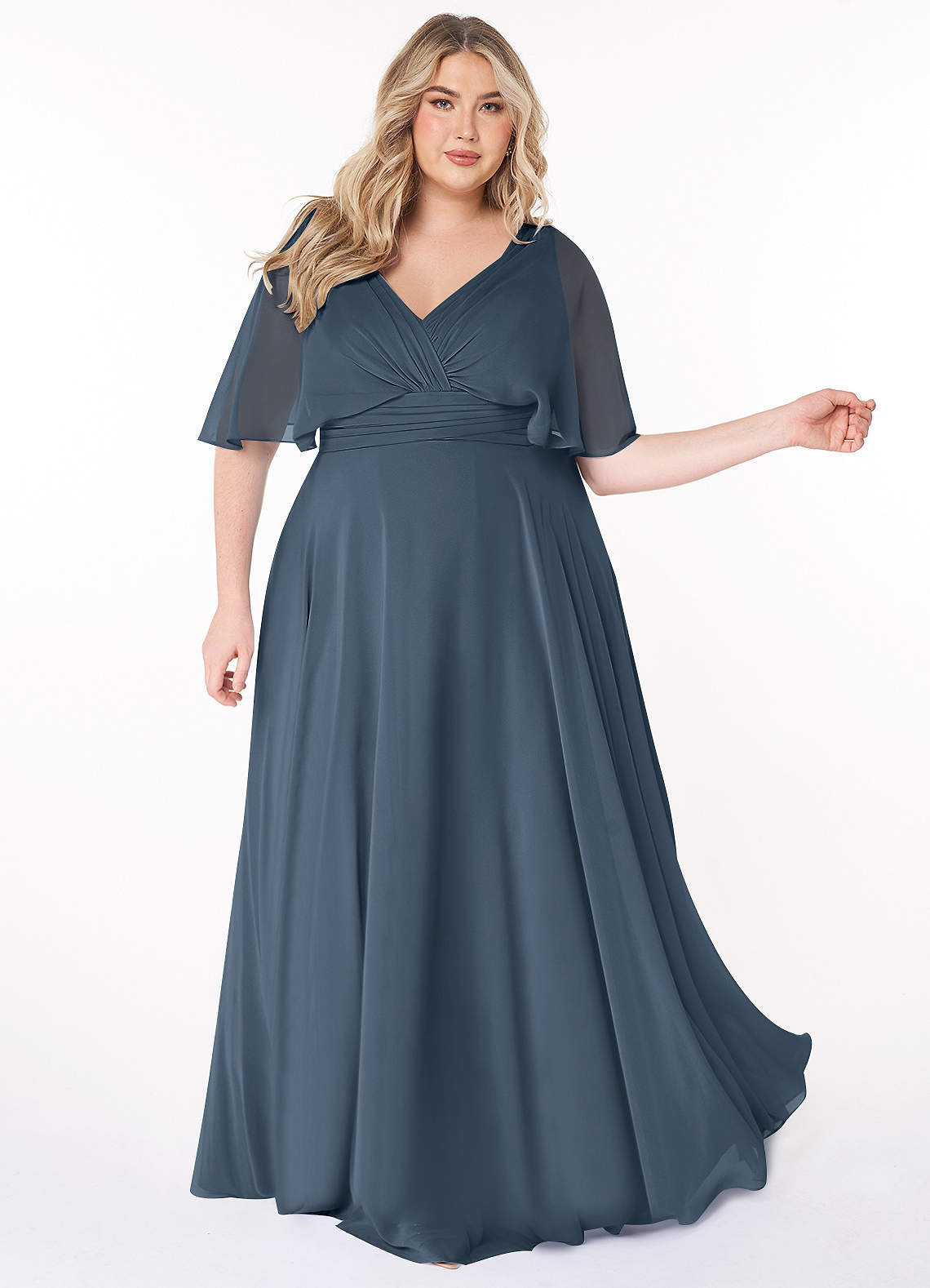 Azazie Pamela Neptune Chiffon Bridesmaid Dresses | Azazie CA