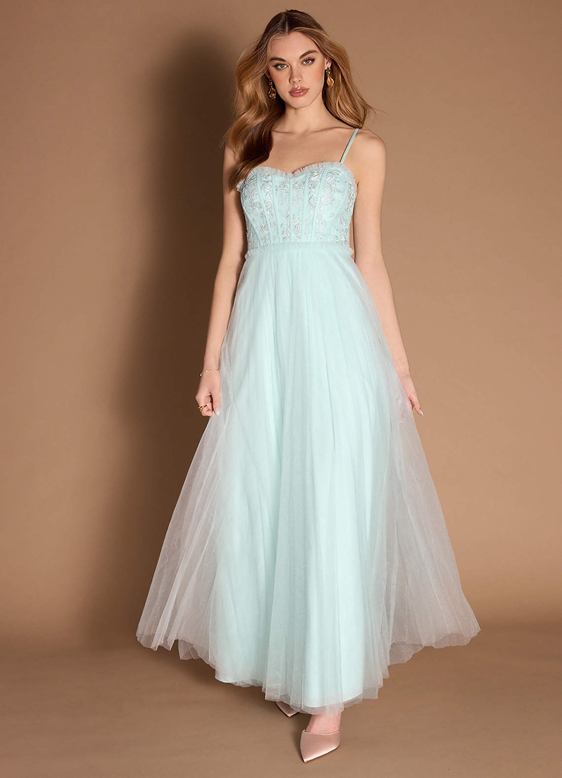 Korie Mint Blue Maxi Dress image1