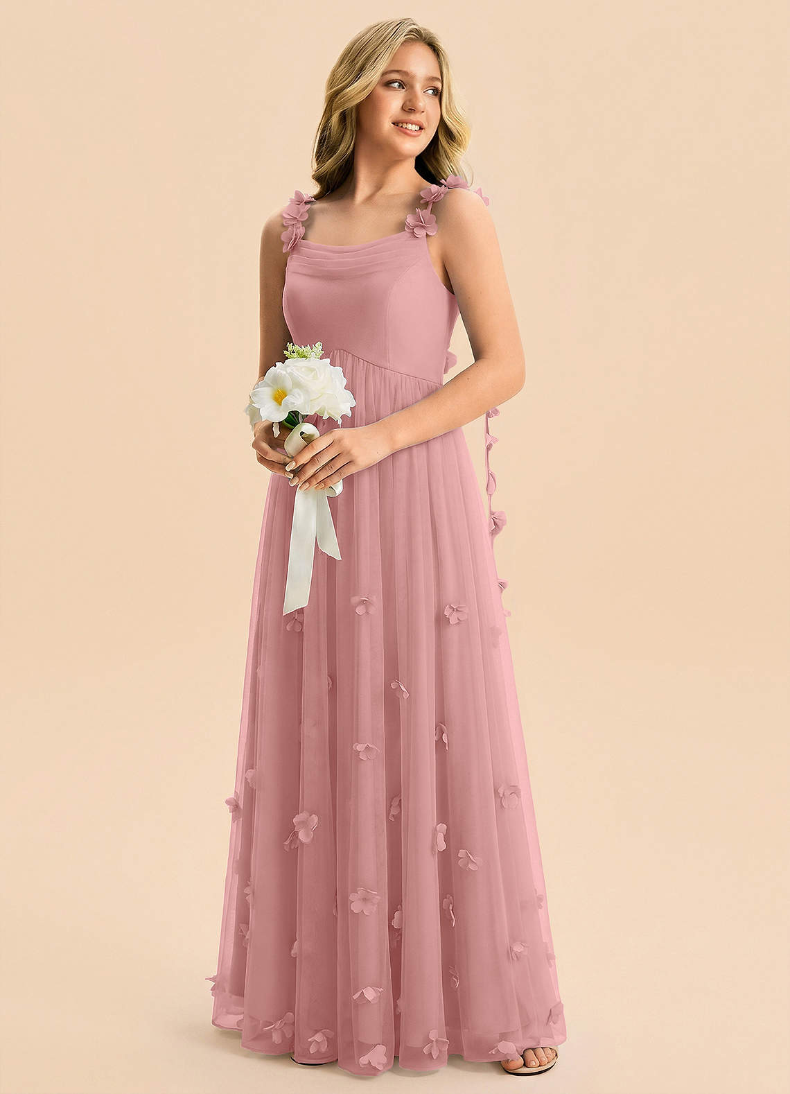 front Azazie Stevie Junior Formal Dress