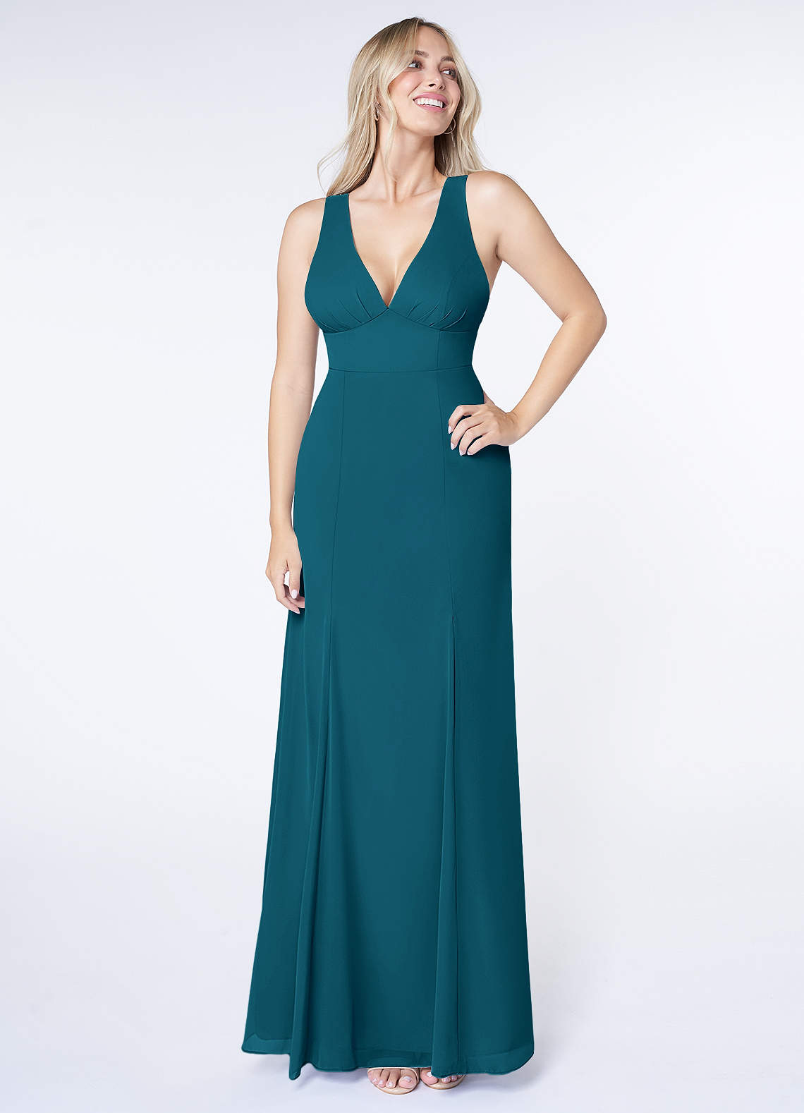 Azazie Christiana Ink Blue Bridesmaid Dresses | Azazie