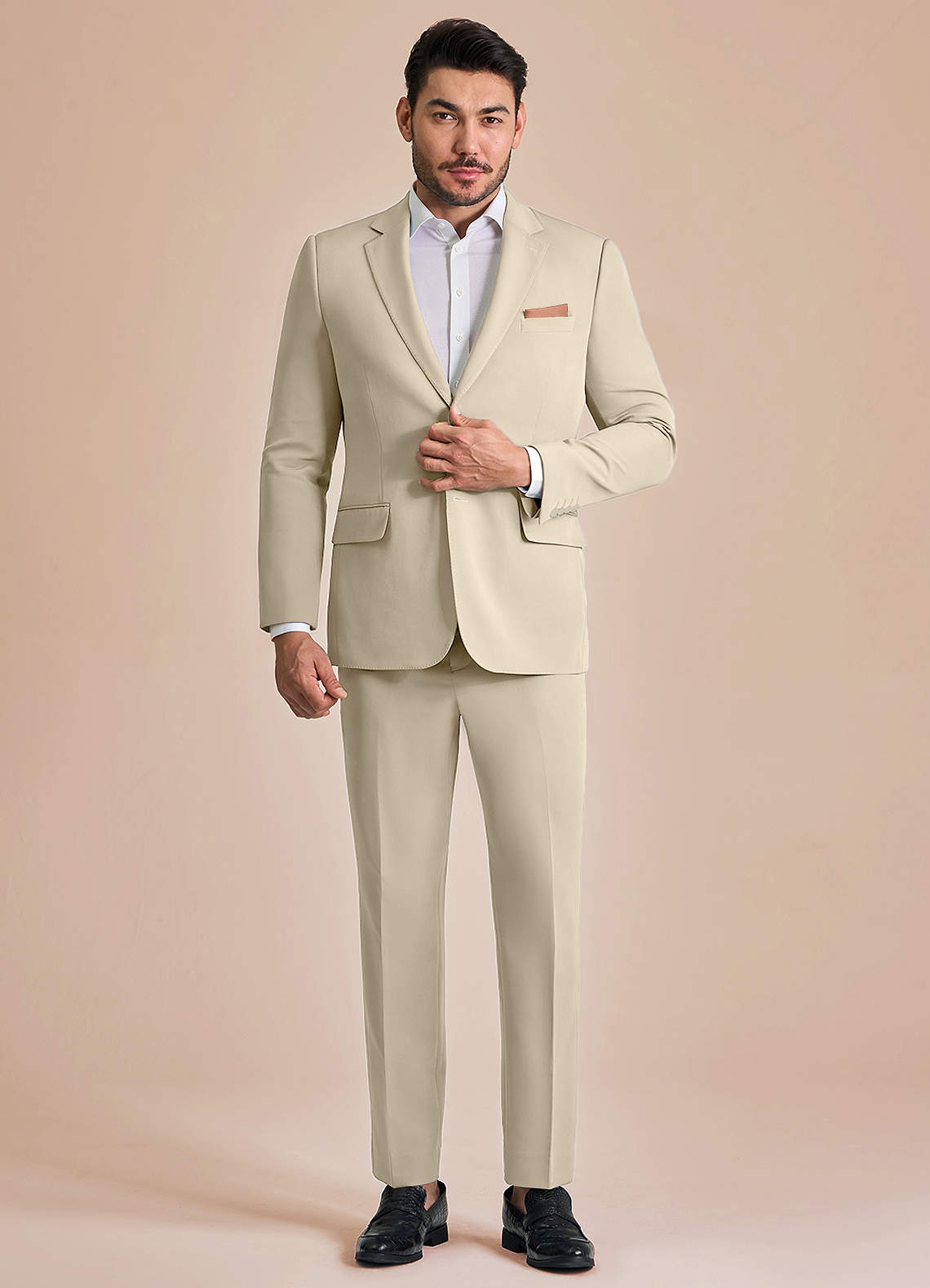 front James Tan Pantalones de vestir
