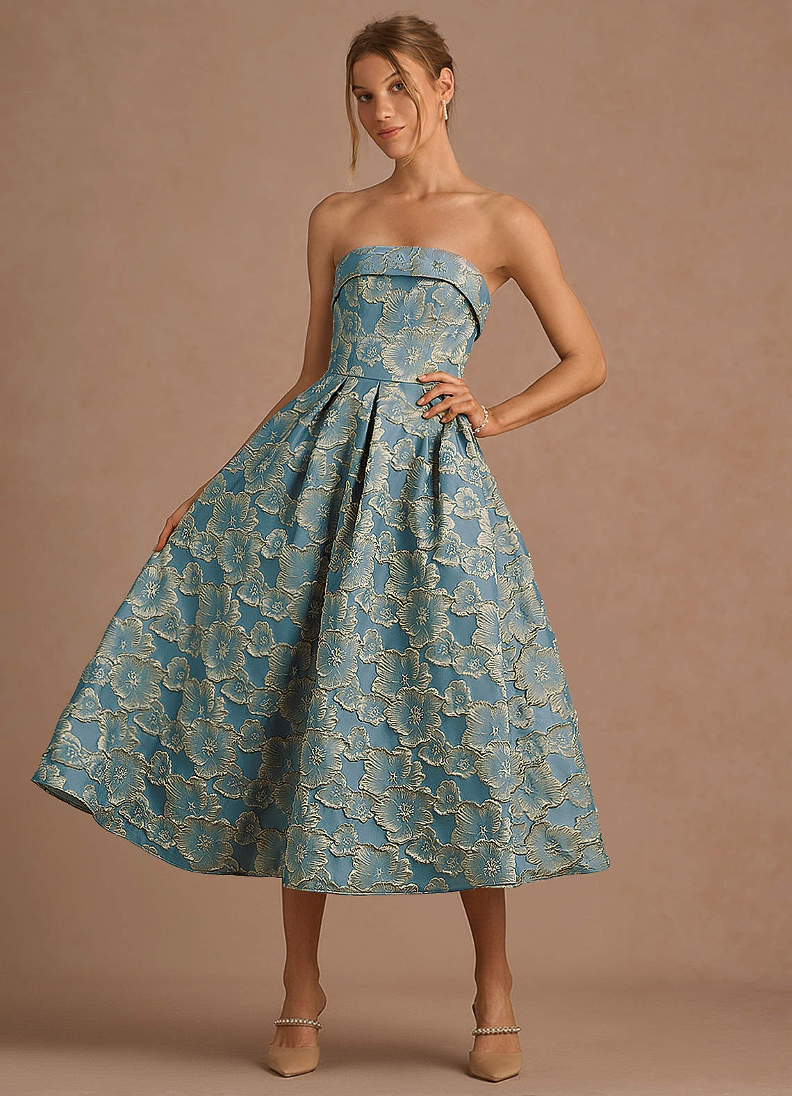 Desiree Lake Blue Midi Dress | Azazie UK Desiree Lake Blue Midi Dress | Azazie UK