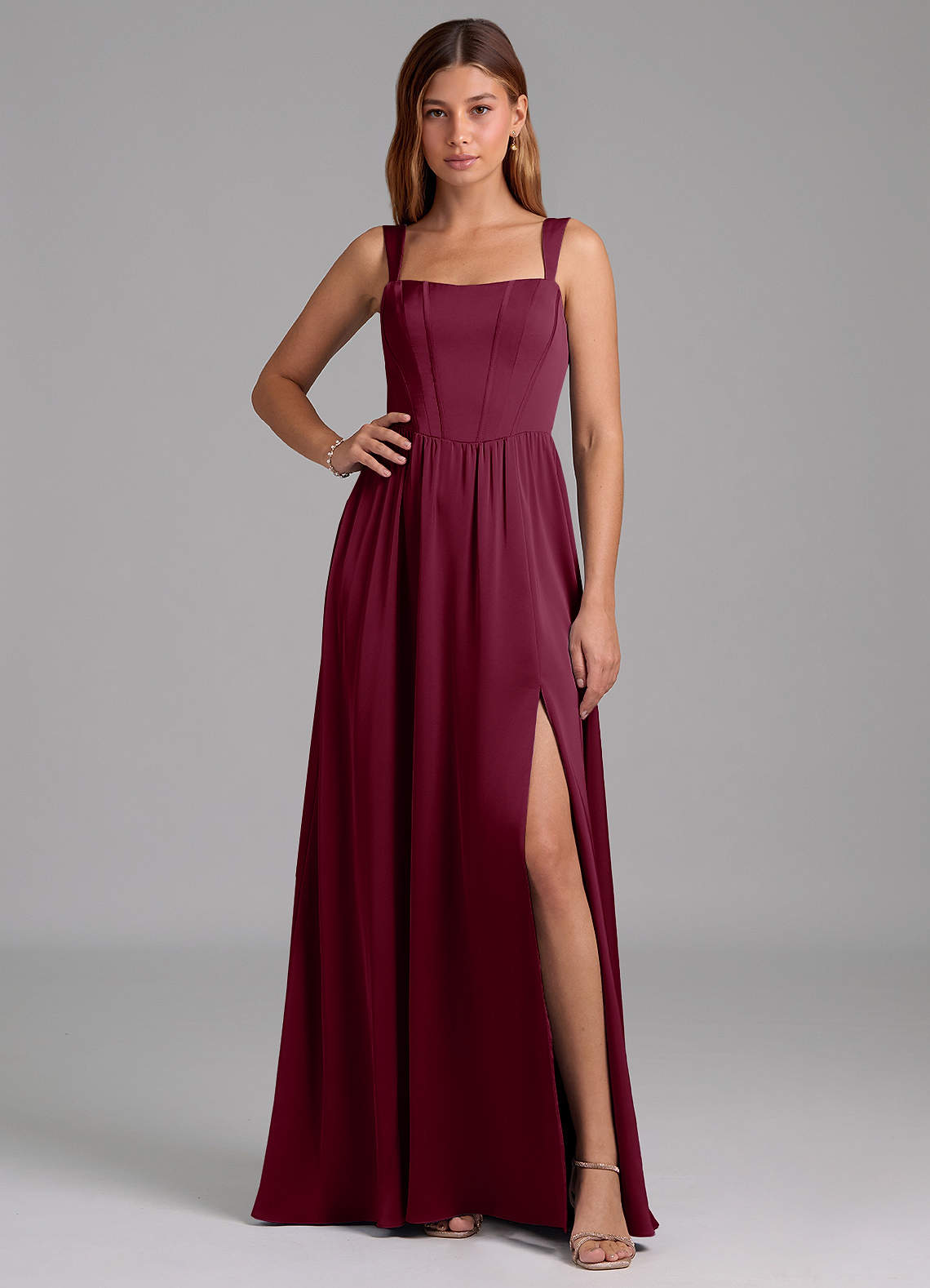 mulberry satin dress Amara Gown Mulberry 6/8