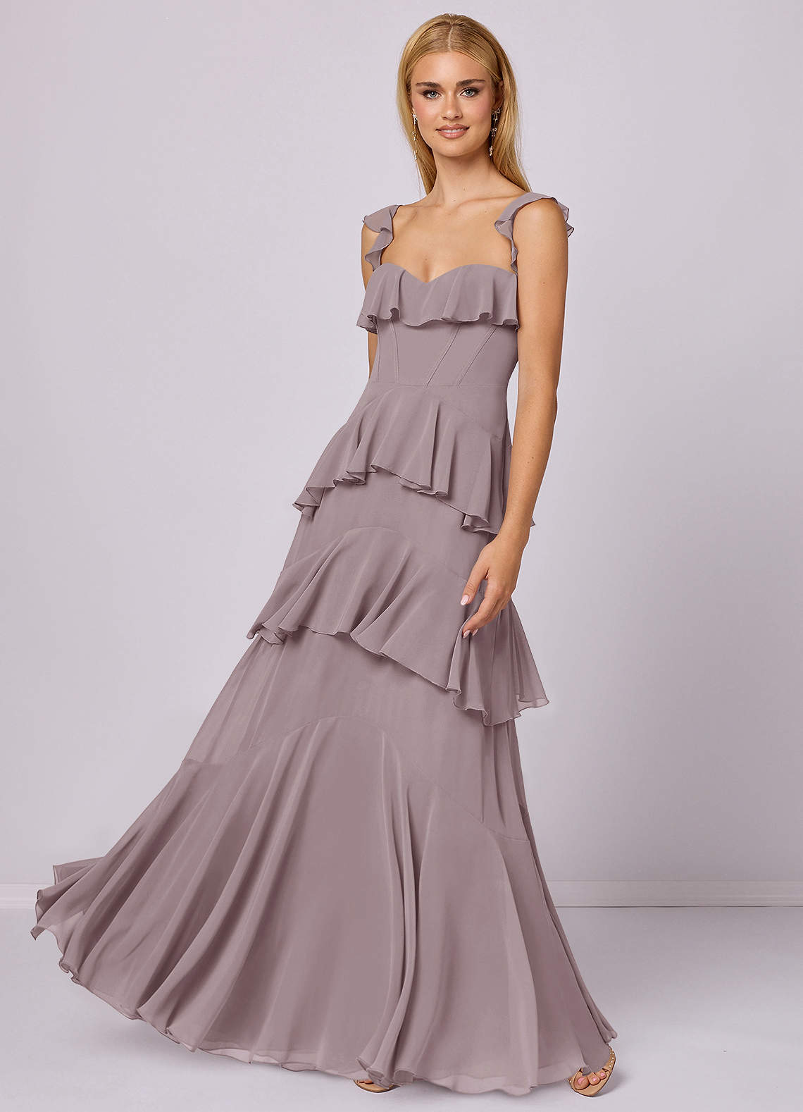 Barbie ♥ Azazie Bridesmaid Dresses Dusk A-Line Sweetheart Neckline Chiffon Dress image1