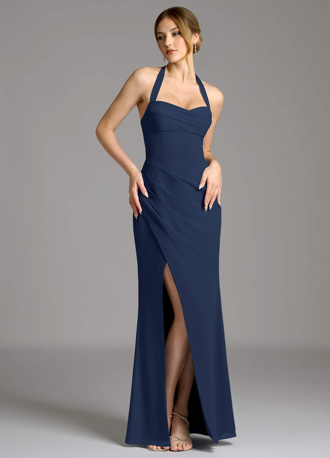 serenity blue bridesmaid dresses Serenity Blue Tulle A-line bridesmaid dress