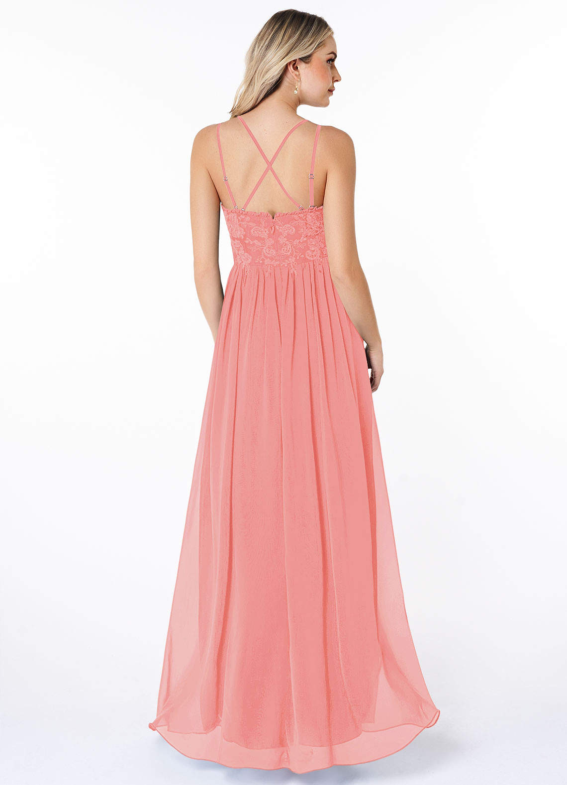 Coral Azazie Shanna Bridesmaid Dresses | Azazie