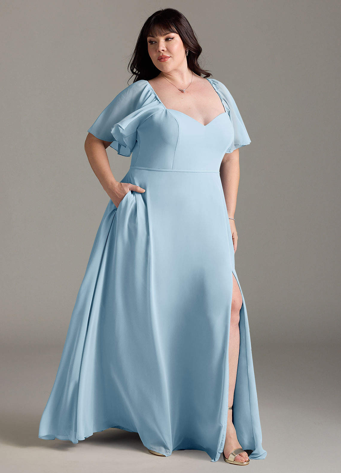 Azazie Chloe Sky Blue Bridesmaid Dresses | Azazie