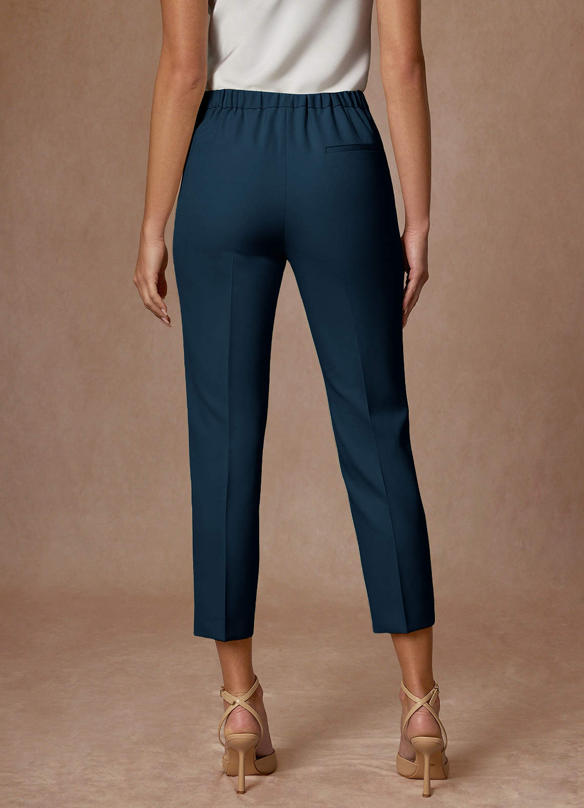 front Kennedy Dark Navy Refined Weave  Performance Dress Pants