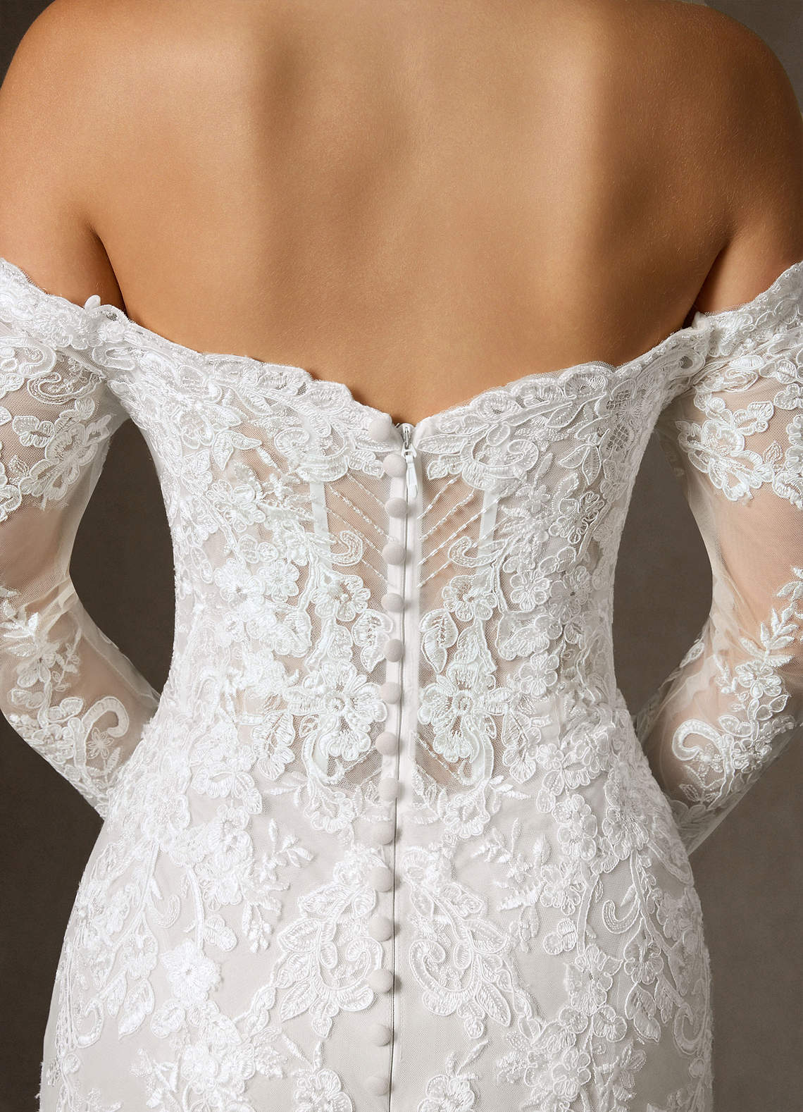 Azazie Empiria Wedding Dresses Diamond White Mermaid Sequins Tulle Dress image8