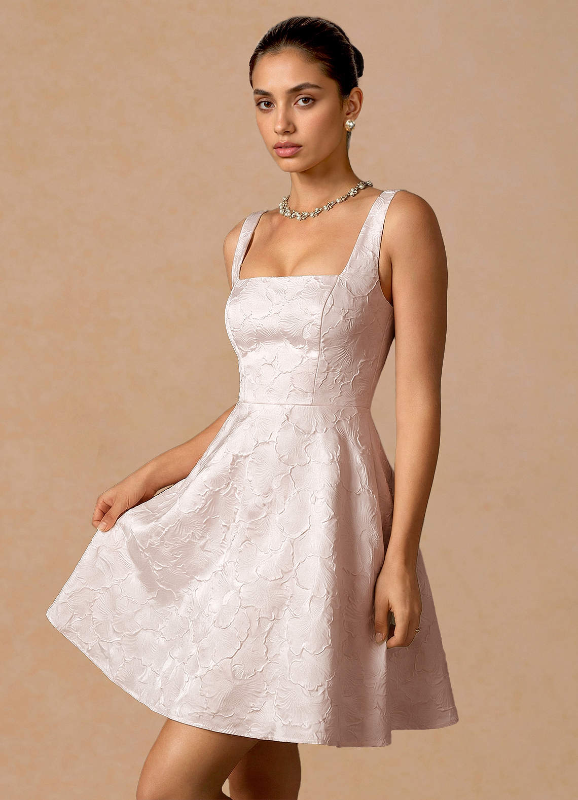 chinese dress ladies Luisa Pink Satin Sweetheart Mini Dress With Lace Details – Club L London main image 0
