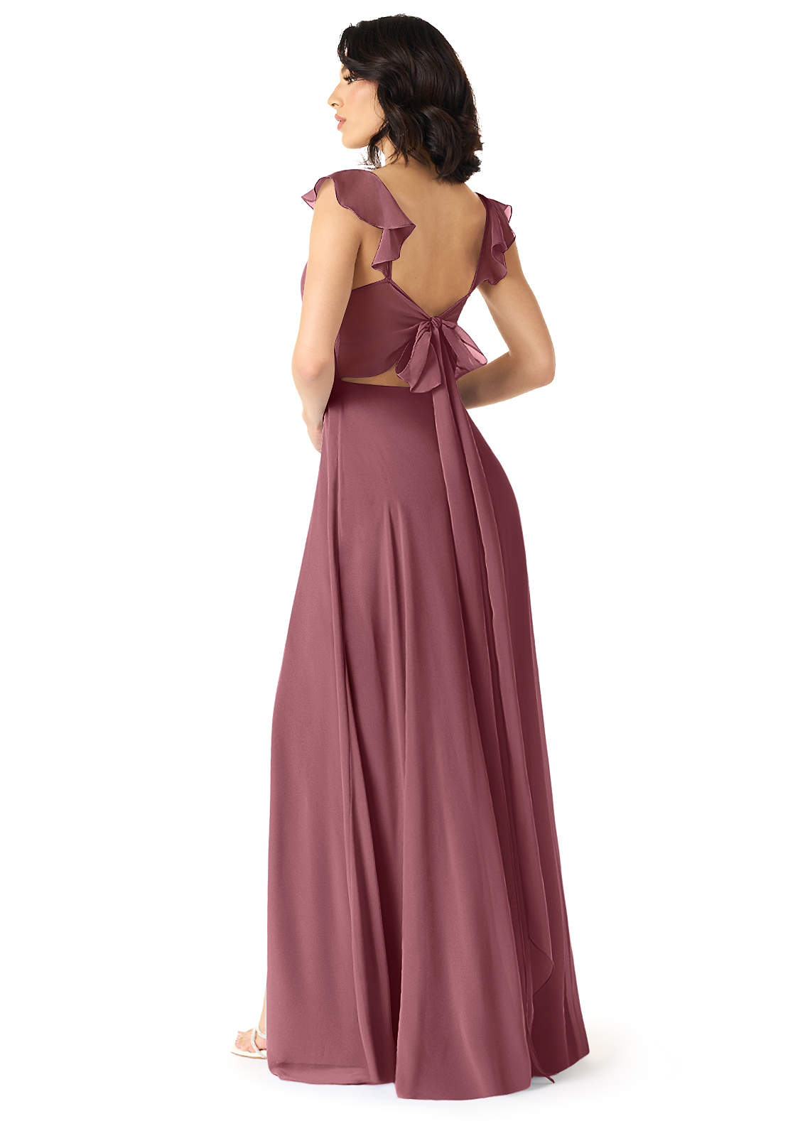azazie desert rose bridesmaid dresses A-Line V-Neck Floor-Length Chiffon Dress's Color:27#-Puprle line bridesmaid dress styleattribute-euphoria Beige Stretch Seersucker Dress