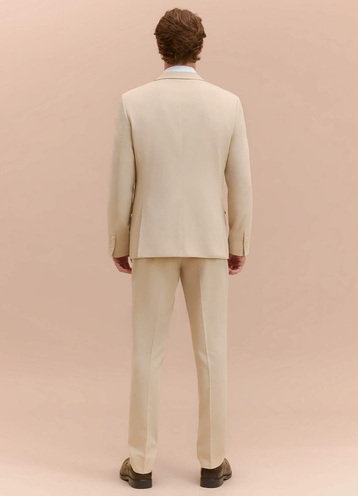 front William Tan Comfort Blend 3-piece suit