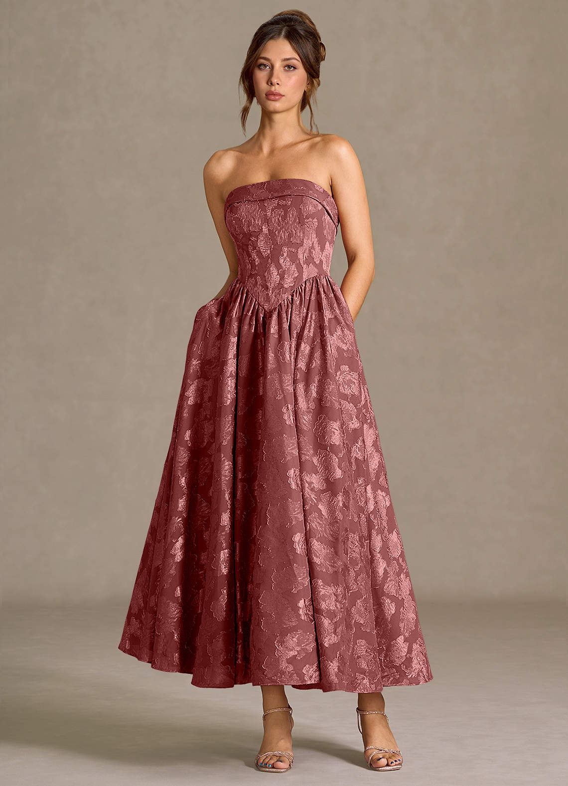 Mila Vintage Rose Midi Dress image1