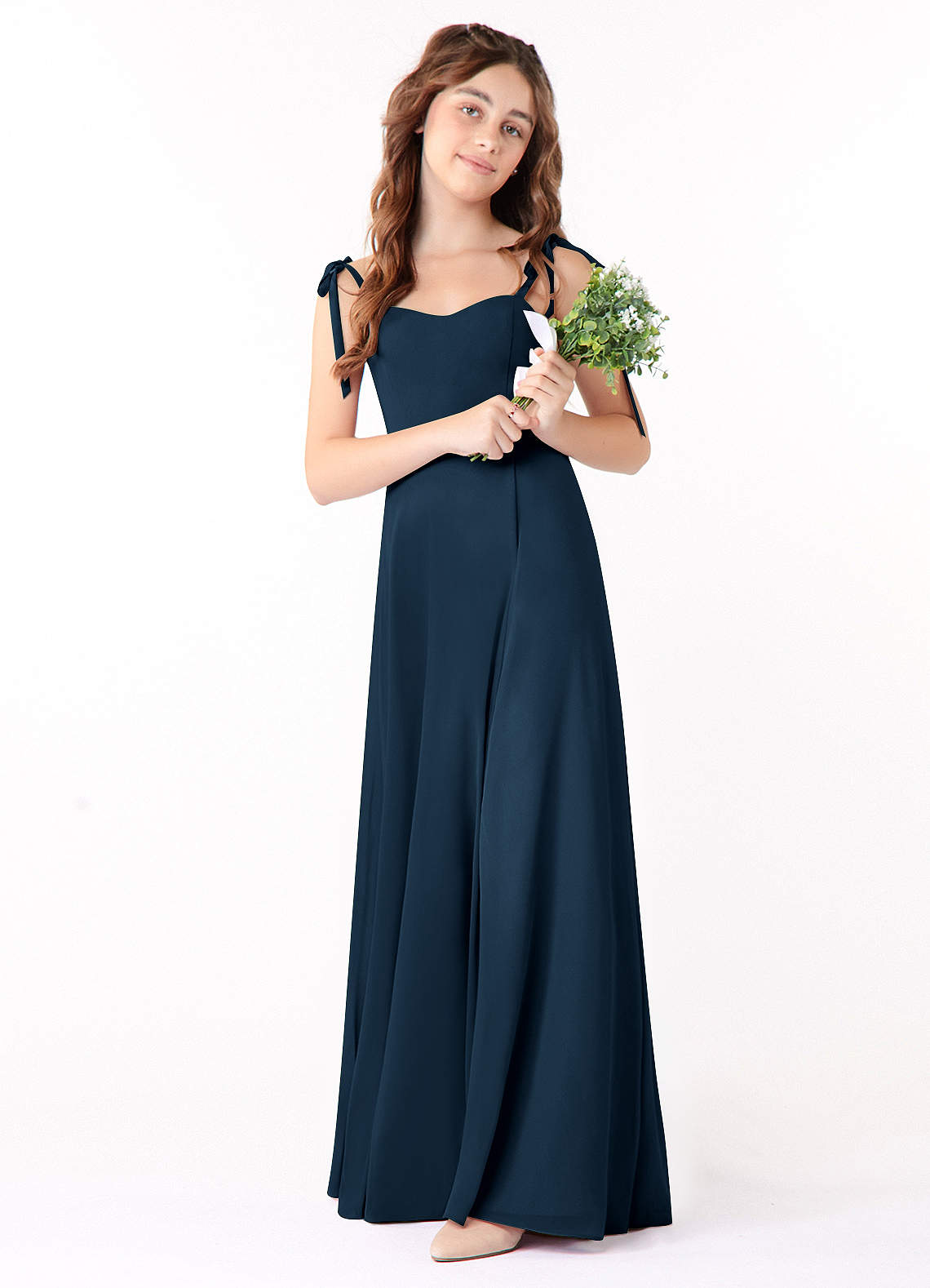 navy blue chiffon junior bridesmaid dresses Azazie A-Line/Princess Sweetheart Floor-Length Size:42 US Jacket/Waistcoat + 36W Trousers 41S This dress also has Eye-Catching Scoop Neck Bridesmaid