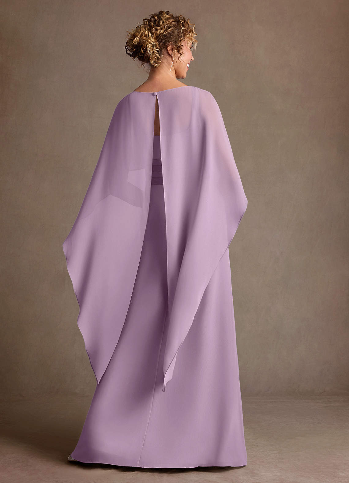 Azazie Marilla Mother of the Bride Dresses Wisteria A-Line Pleated Chiffon Dress image2