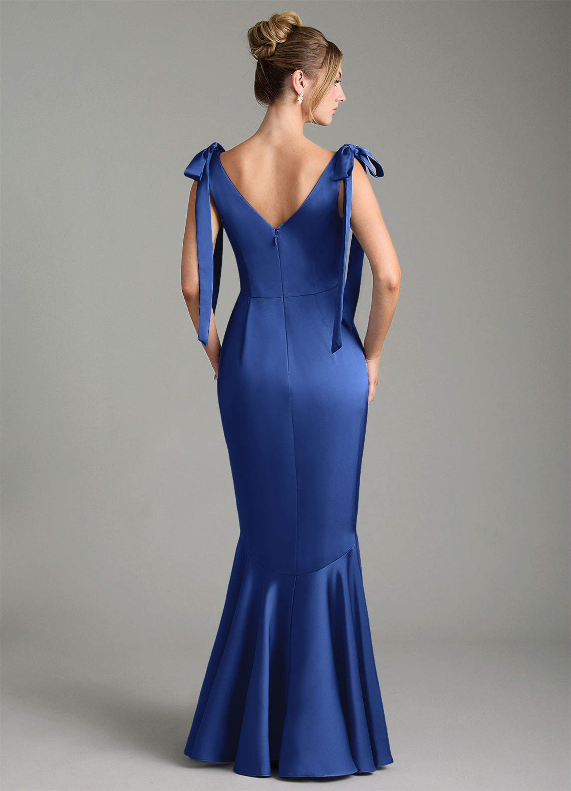 Azazie Alena Royal Blue Stretch Satin Bridesmaid Dresses