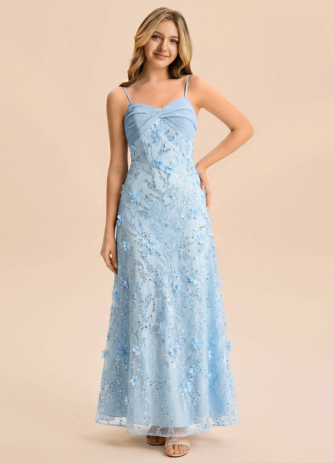 front Azazie Ivy Junior Formal Dress