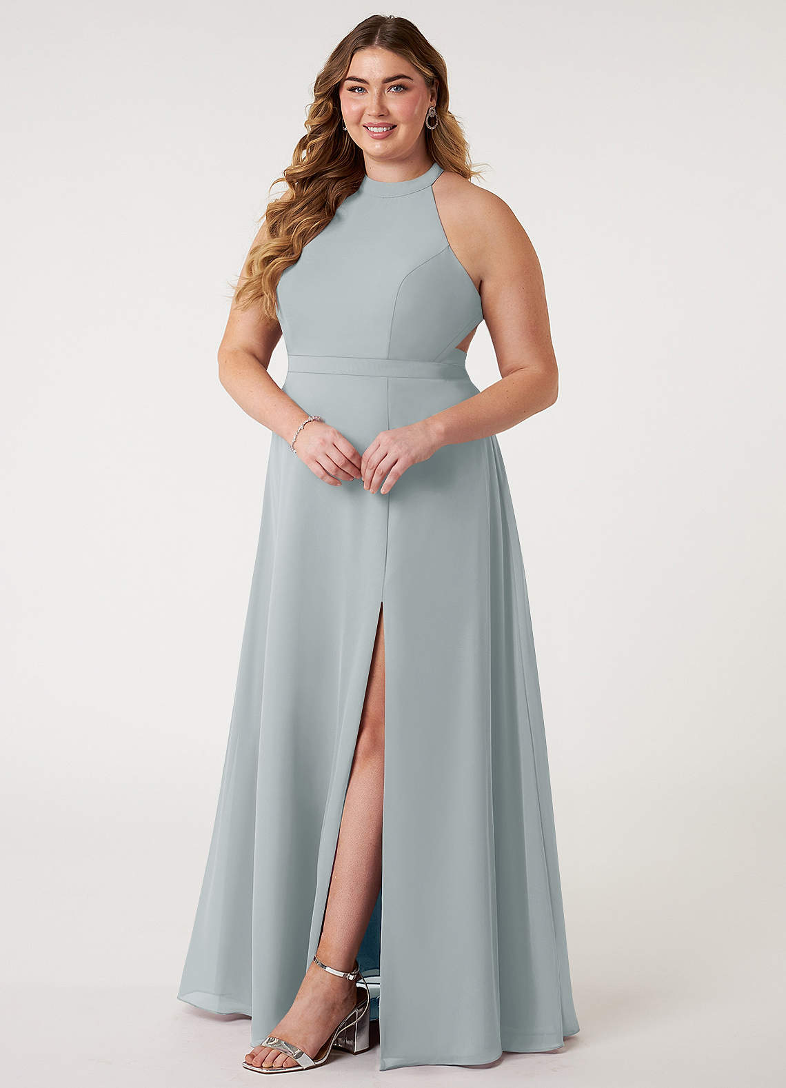 Azazie Clarice Dolphin Grey Chiffon Bridesmaid Dresses | Azazie Azazie Clarice Dolphin Grey Chiffon Bridesmaid Dresses | Azazie