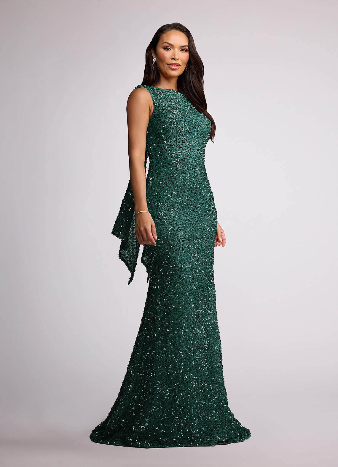 Upstudio Globe Mother of the Bride Dresses Pine Mermaid Ruched Sequins Dress image1