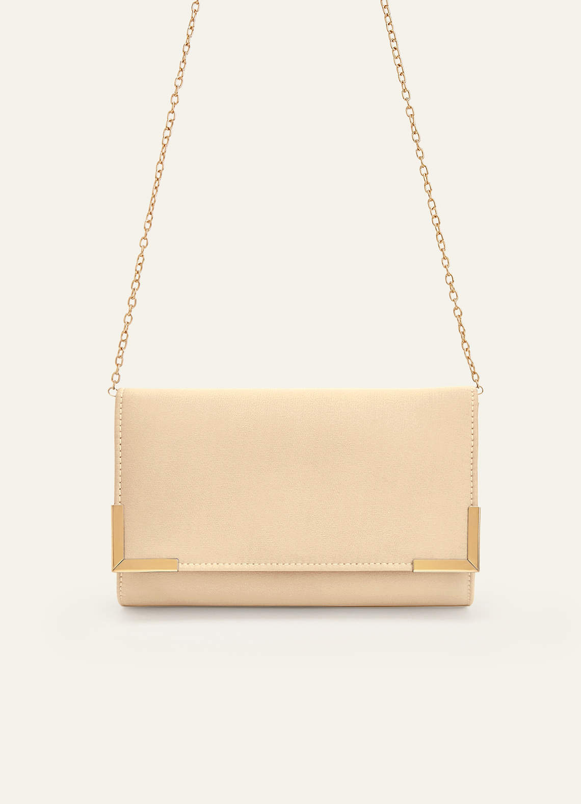 front Matching Color Stretch Satin Envelope Clutch Bag