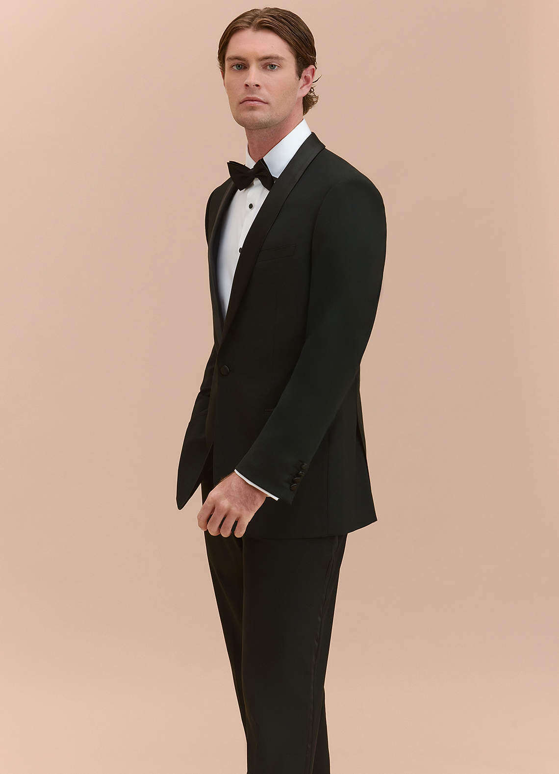 front Winston Black Shawl Lapel Tuxedos