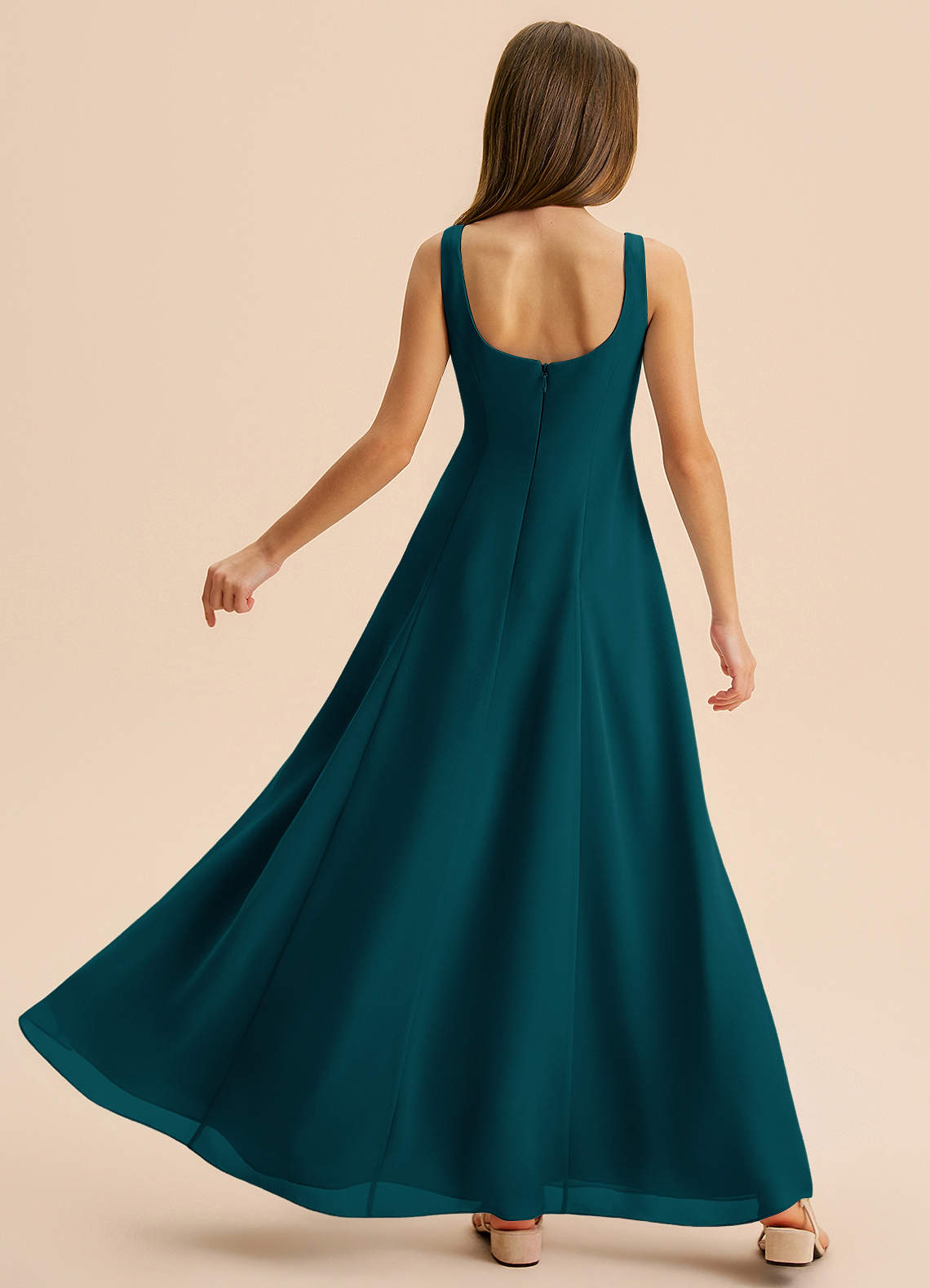 Azazie Lambie Junior Bridesmaid Dress in Pine | Azazie