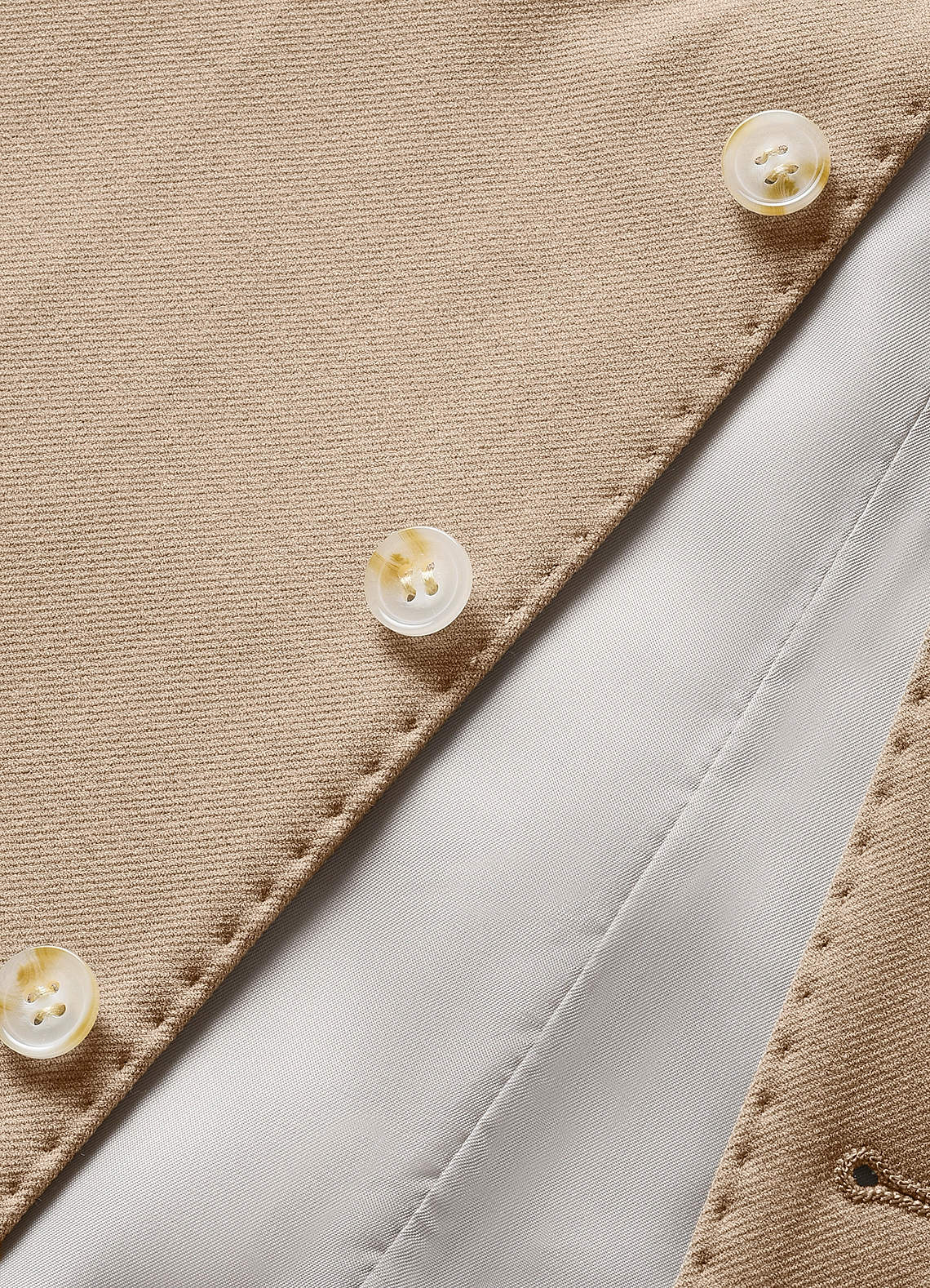 front Bennett Tan Wool Blend Suit Vest